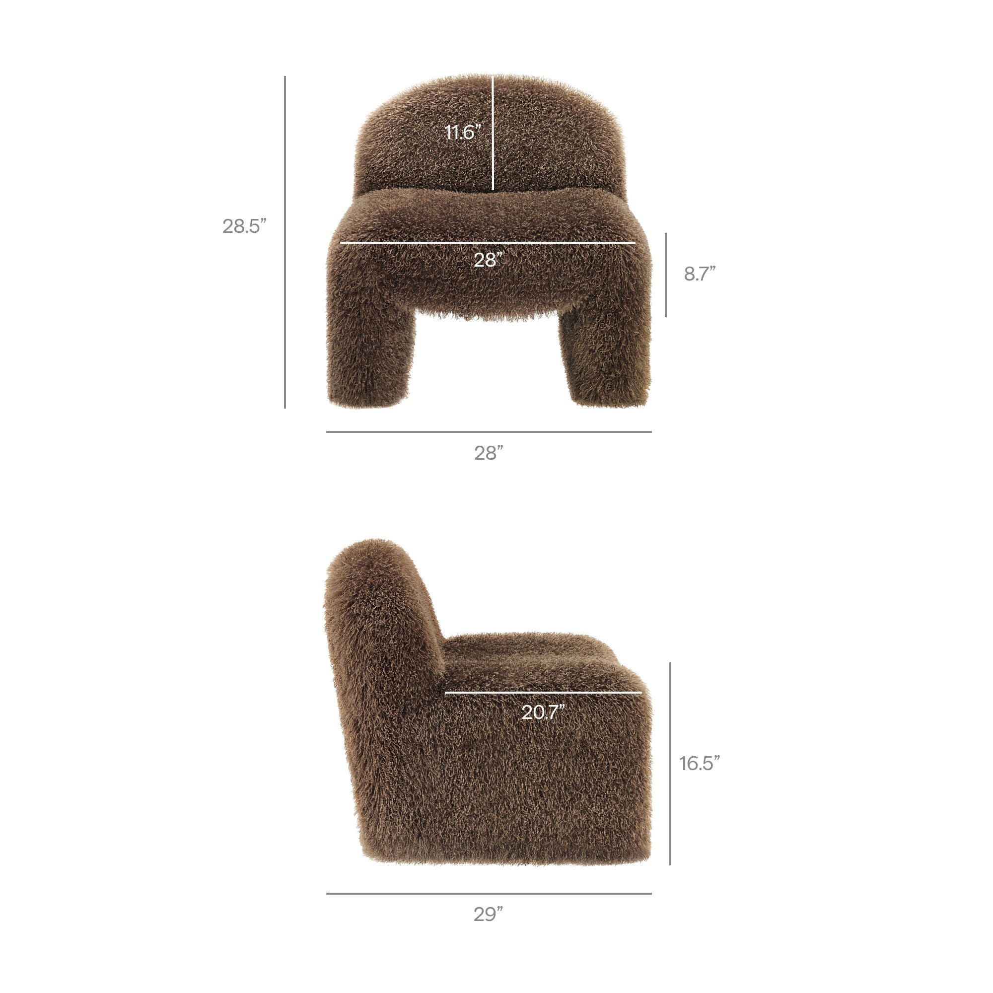Modway Mina Accent Chair, Brown, large