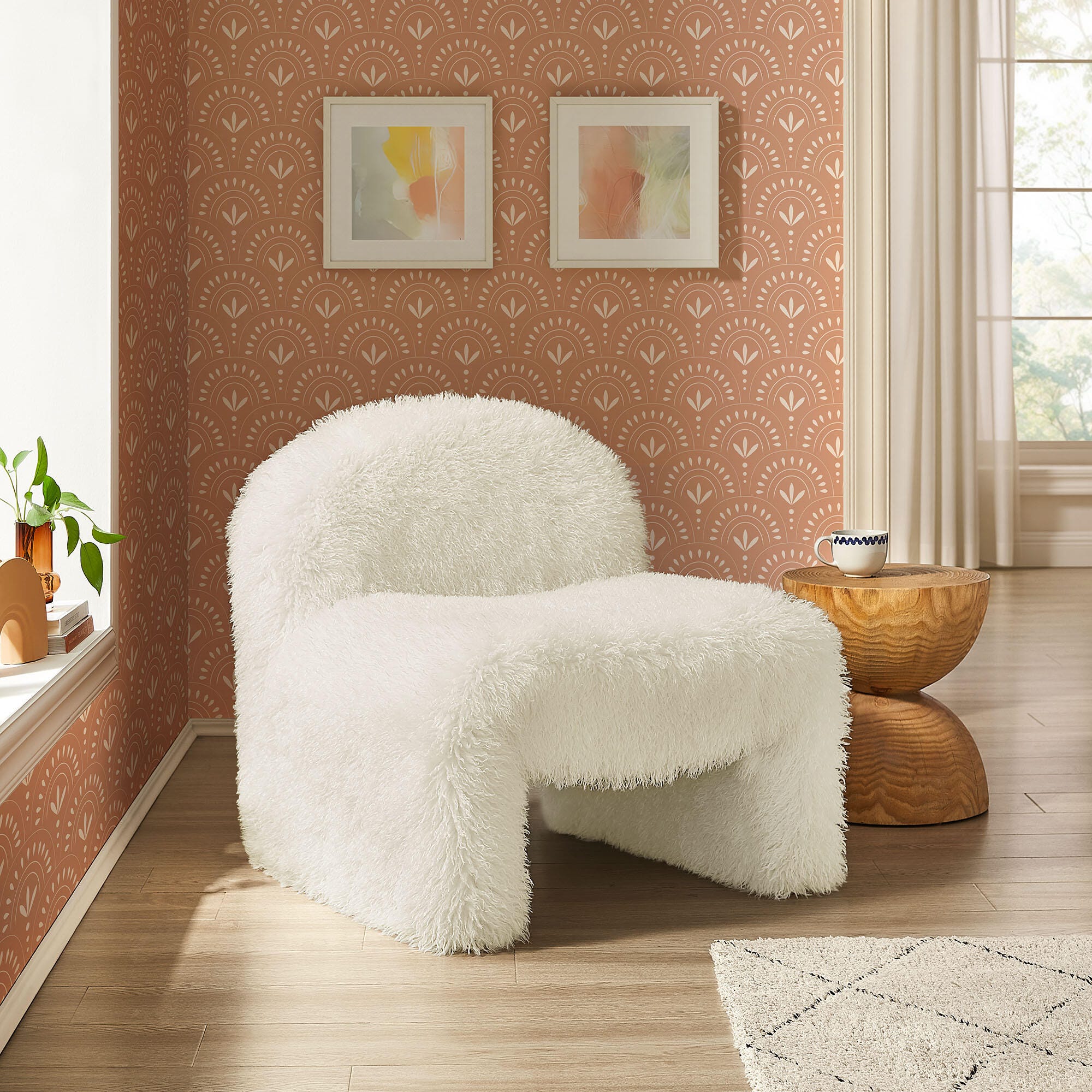 Modway Mina Accent Chair, White, rollover
