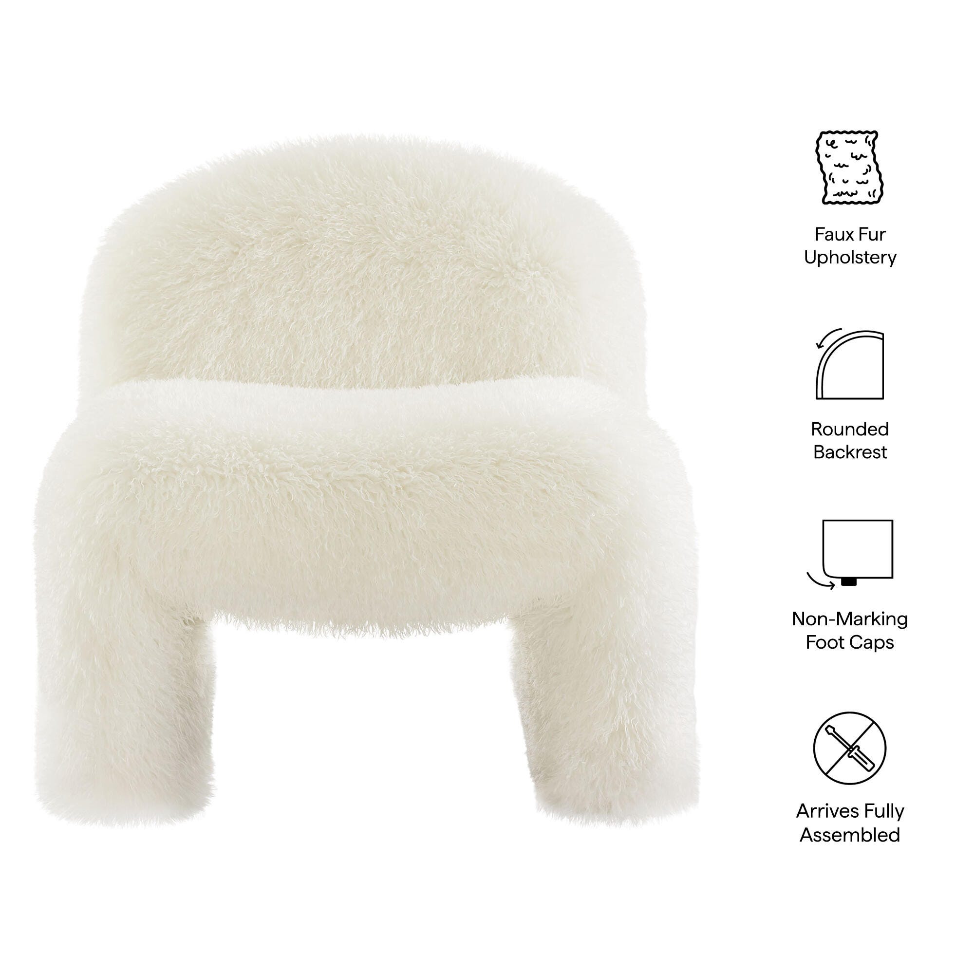 Modway Mina Accent Chair, White, large