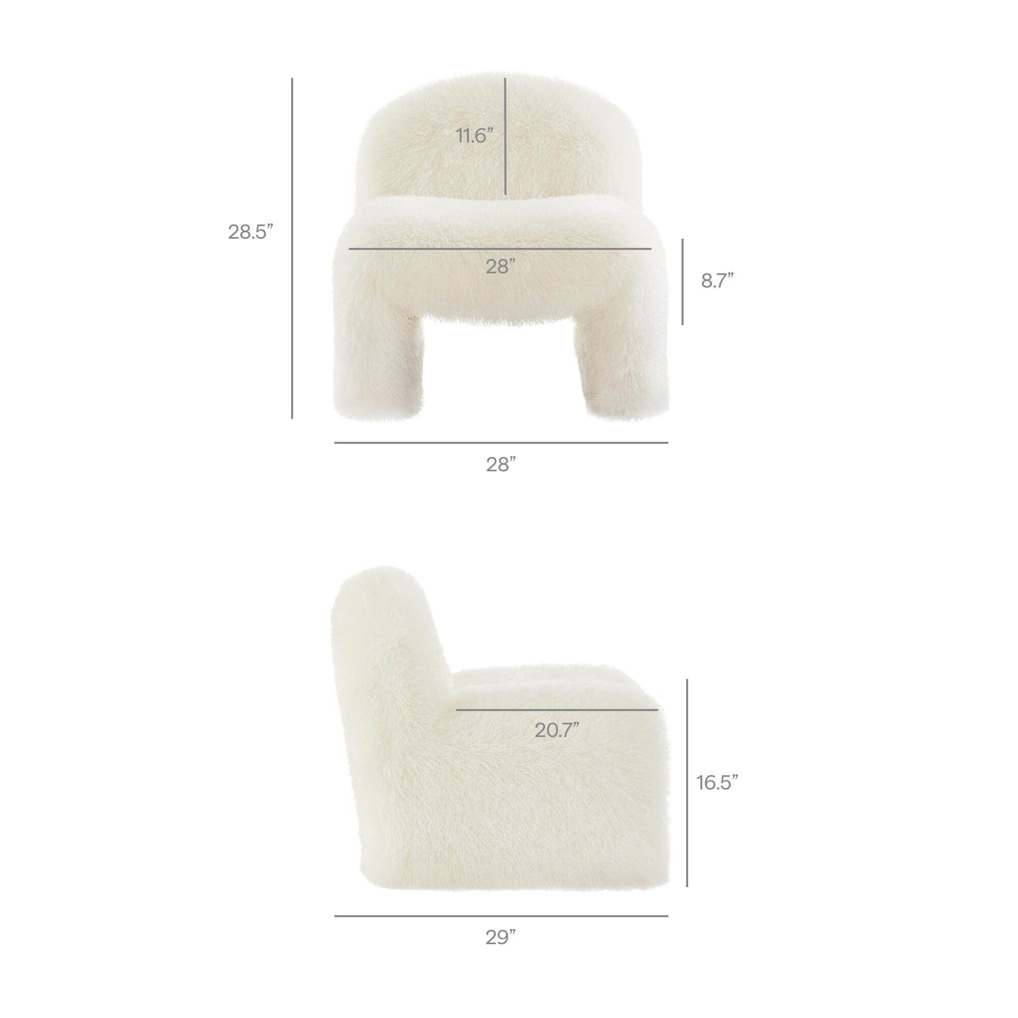Modway Mina Accent Chair, White, large