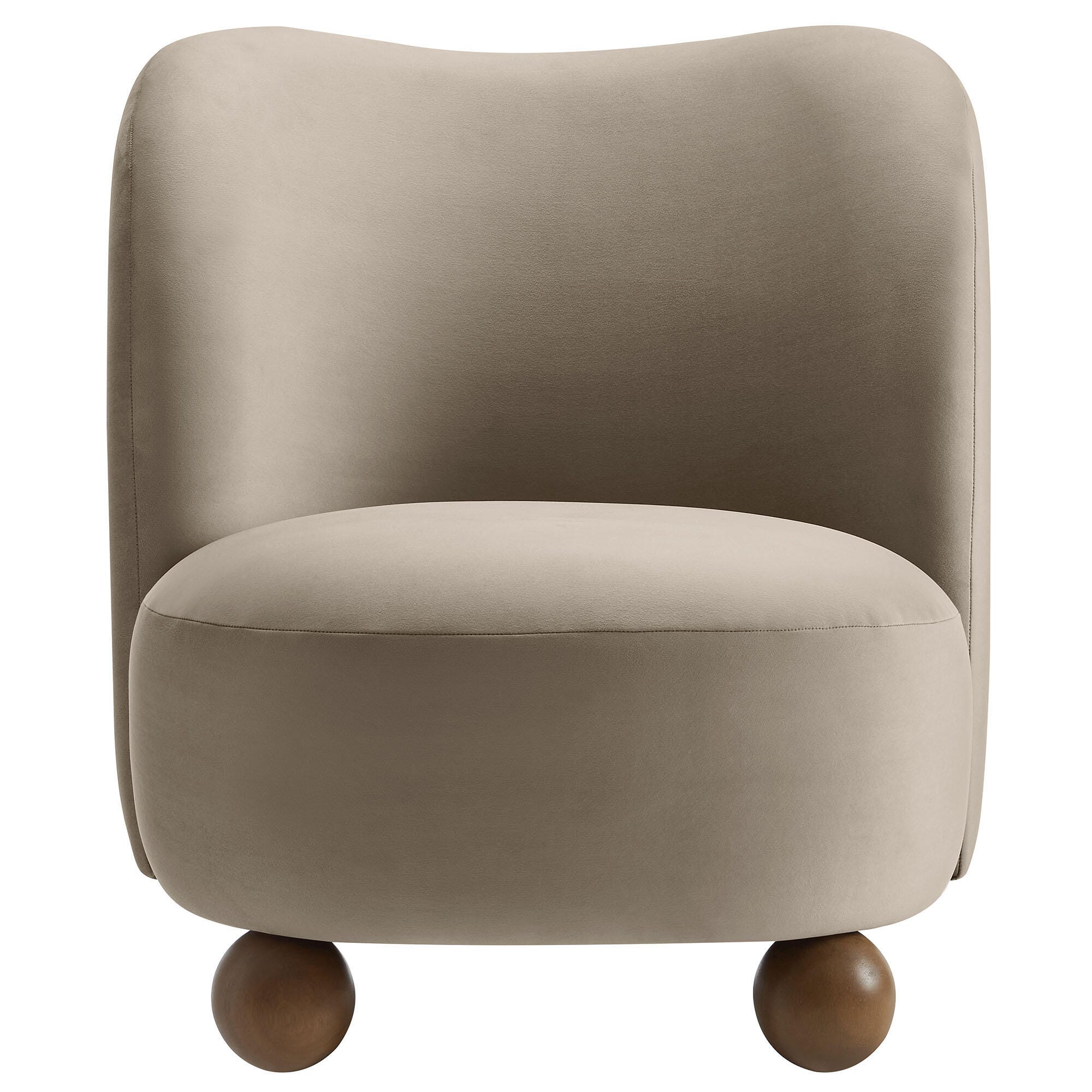 Modway Monroe Accent Chair, Taupe/Walnut, large