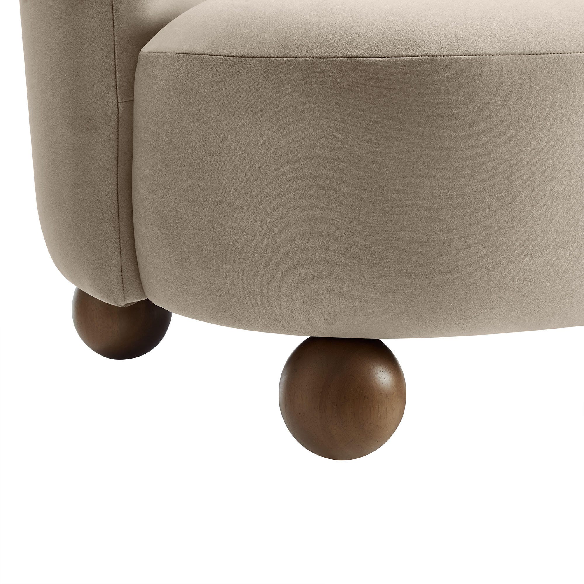 Modway Monroe Accent Chair, Taupe/Walnut, large