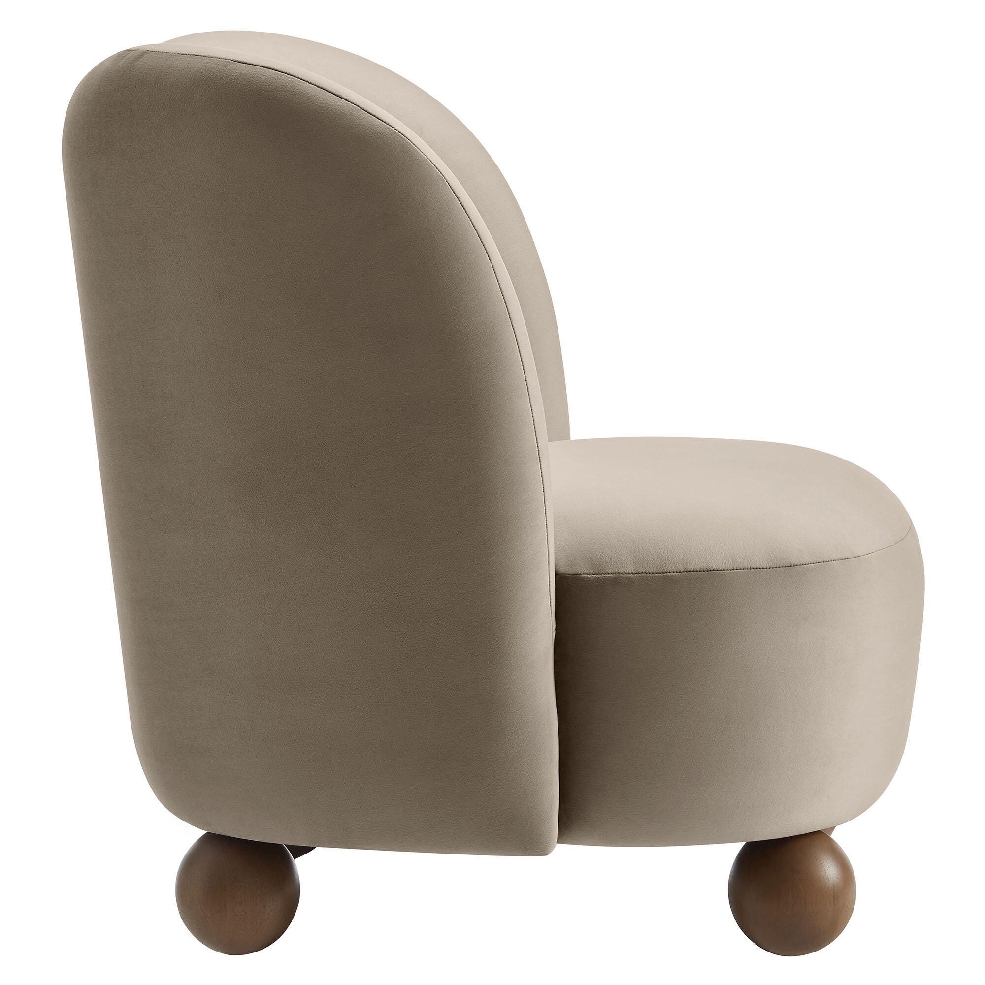 Modway Monroe Accent Chair, Taupe/Walnut, large
