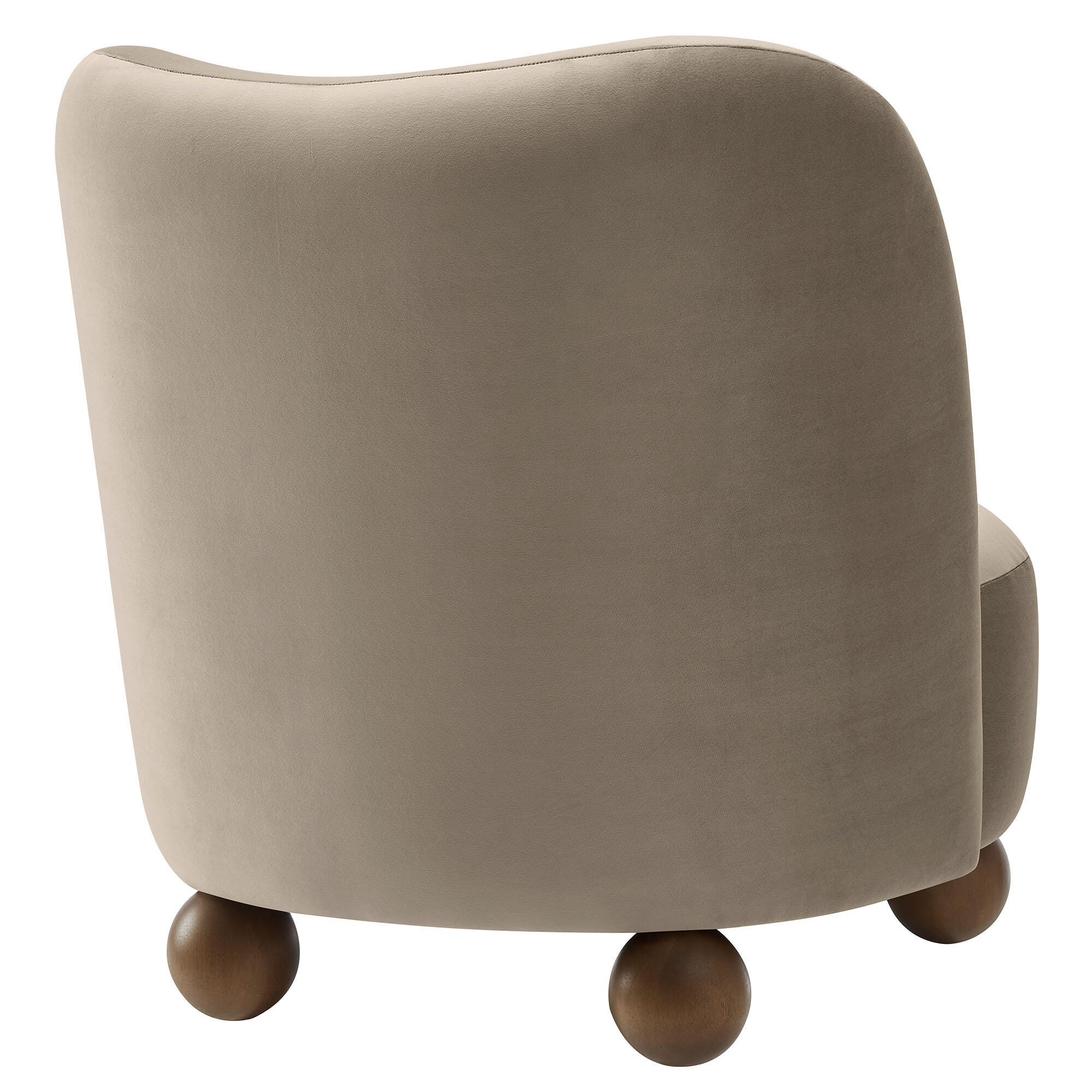 Modway Monroe Accent Chair, Taupe/Walnut, large