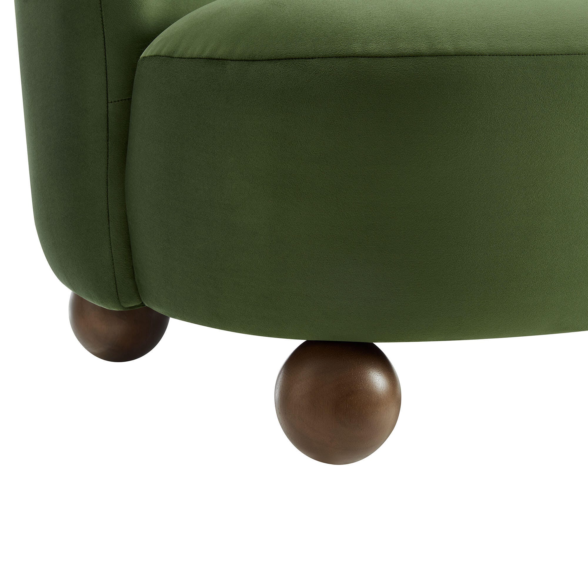 Modway Monroe Accent Chair, Moss Green/Walnut, large