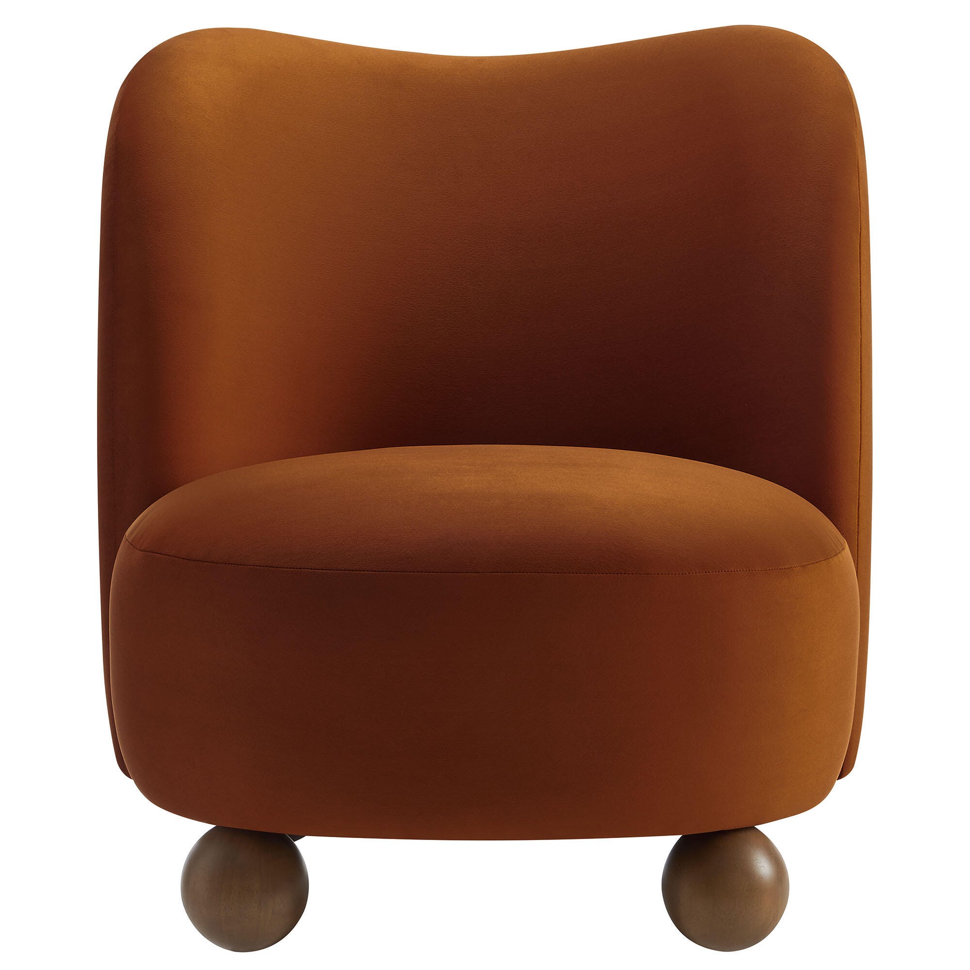 Modway Monroe Accent Chair, Rust/Walnut, large