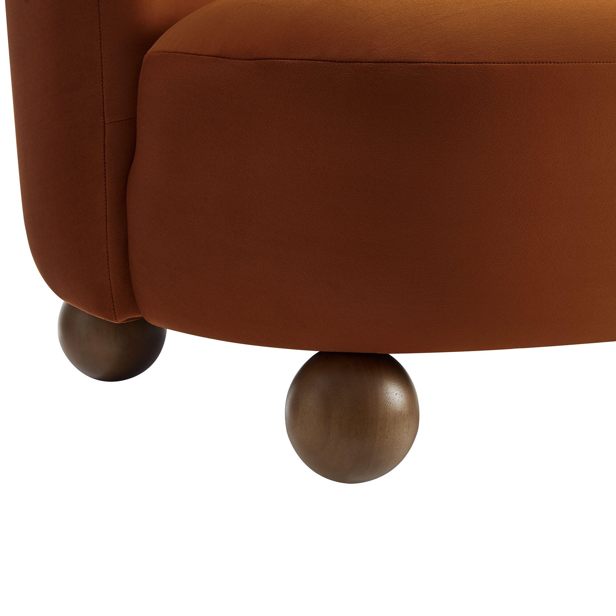 Modway Monroe Accent Chair, Rust/Walnut, large