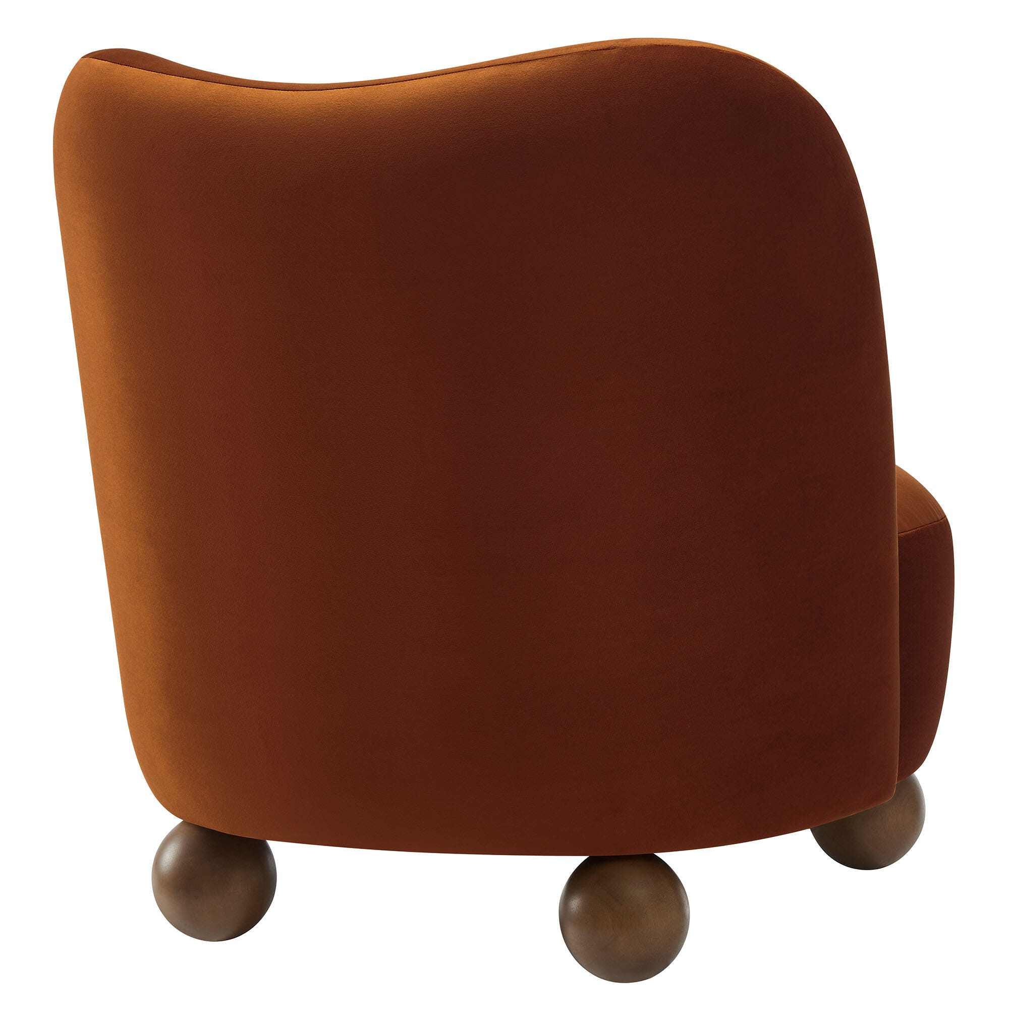 Modway Monroe Accent Chair, Rust/Walnut, large