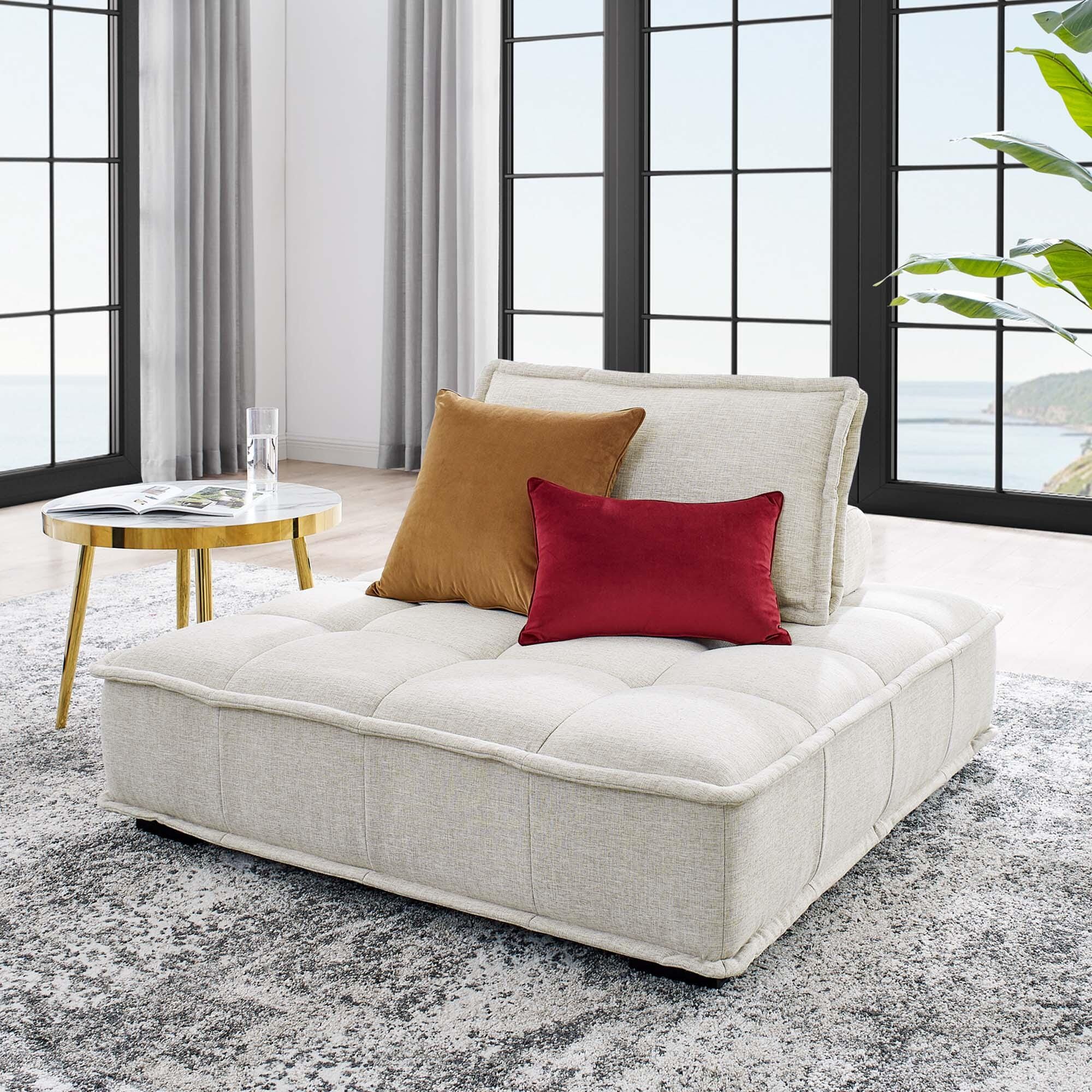 Modway Saunter Accent Chair, Beige, rollover
