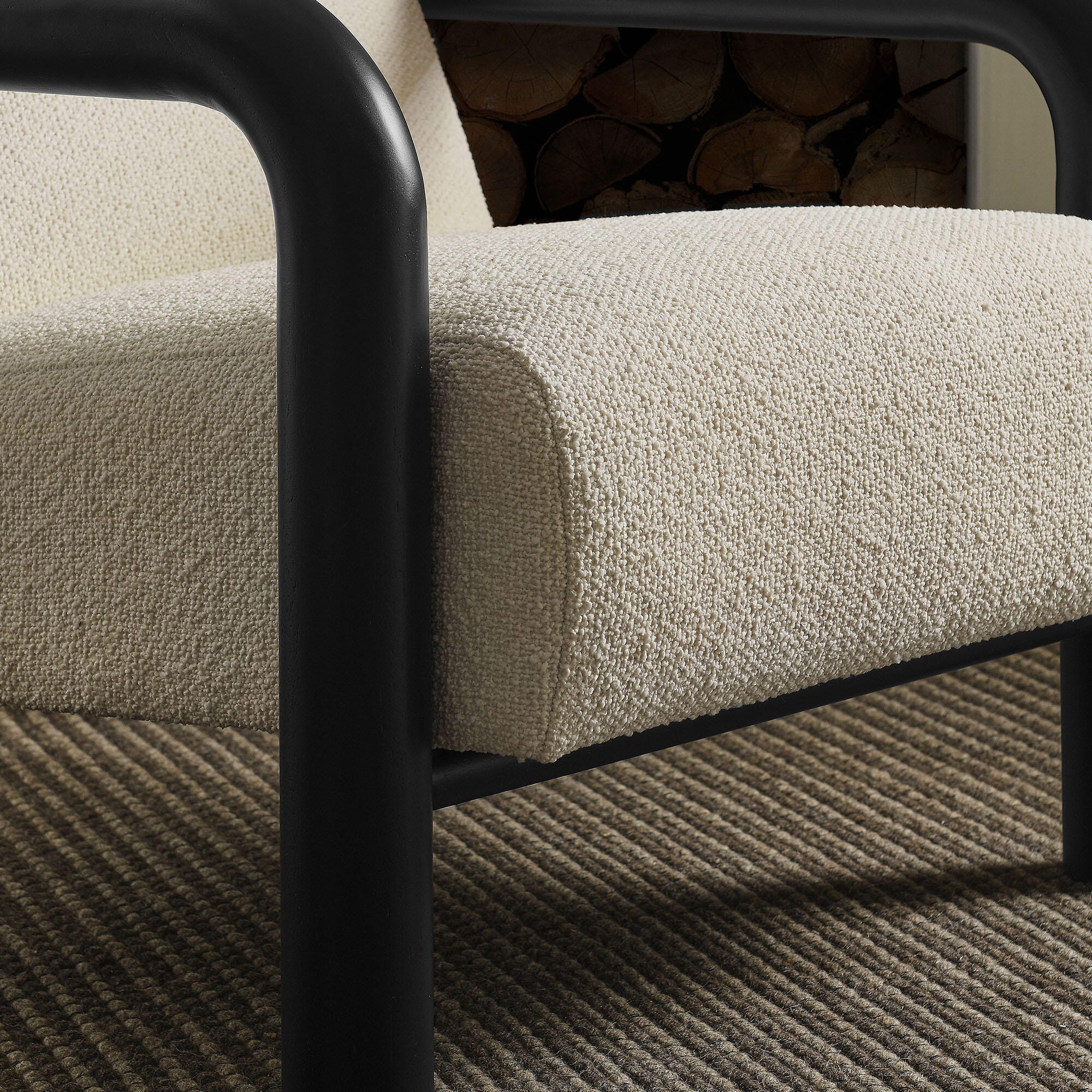 Modway Sereno Accent Chair, Cream/Black, large