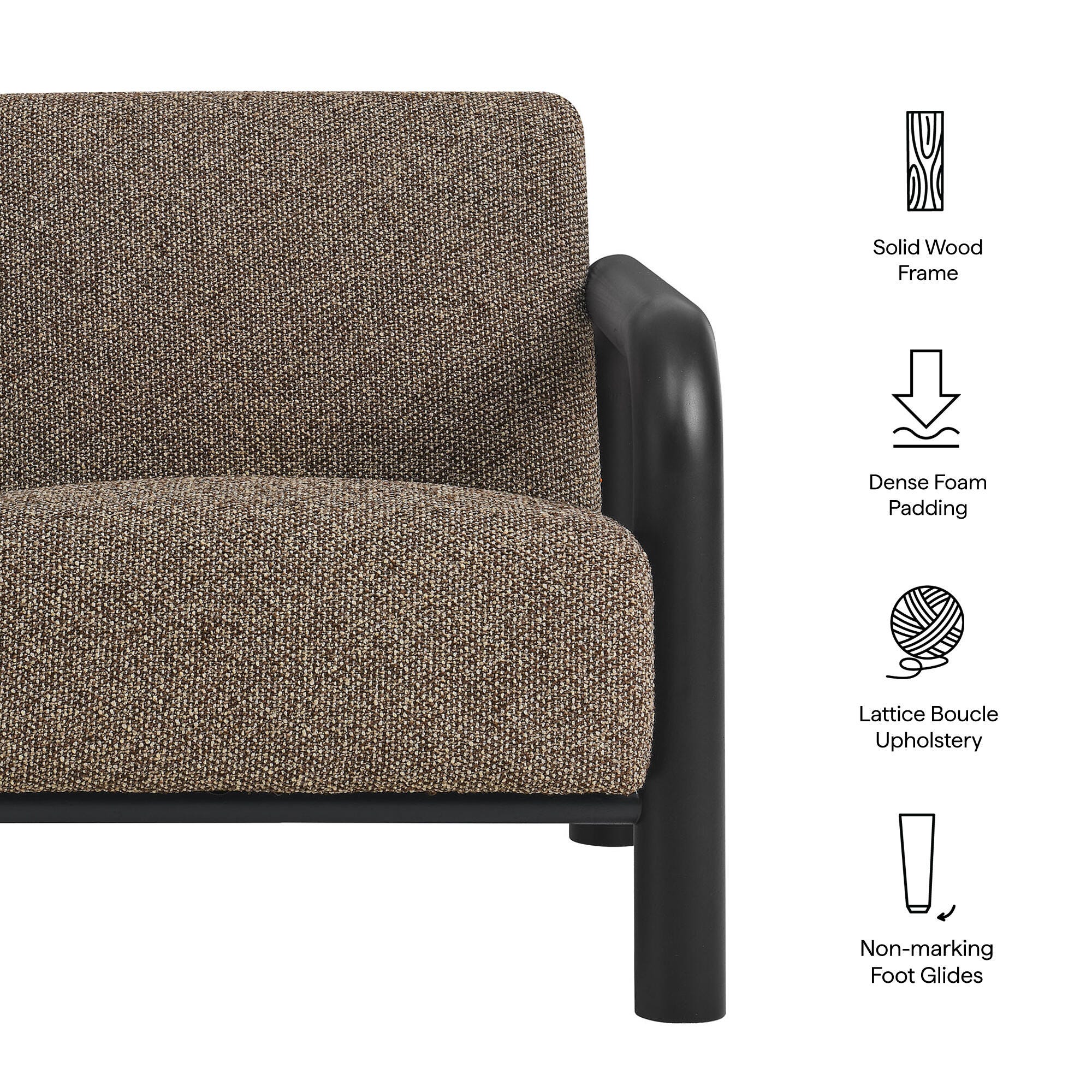 Modway Sereno Accent Chair, Earth Black, large