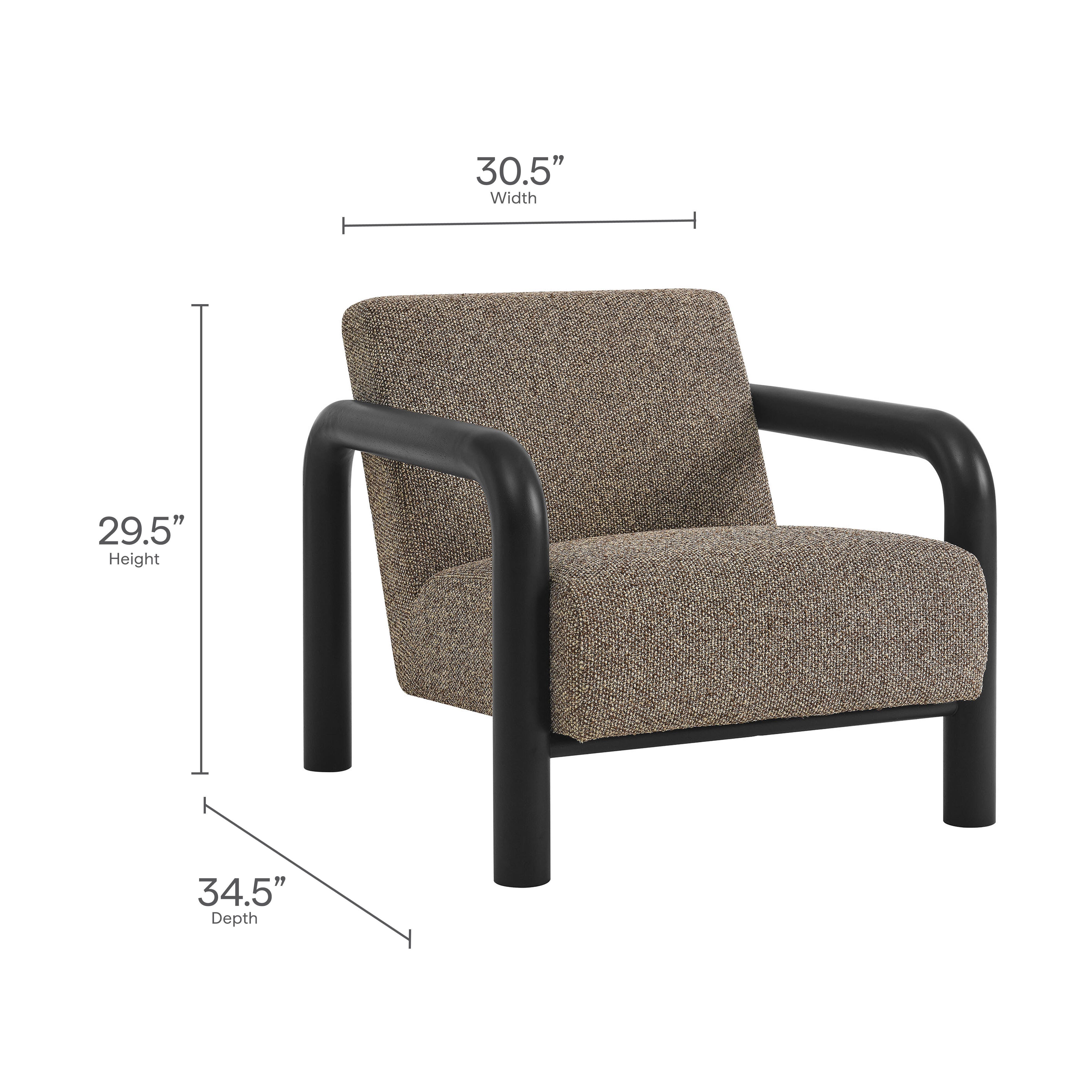 Modway Sereno Accent Chair, Earth Black, large
