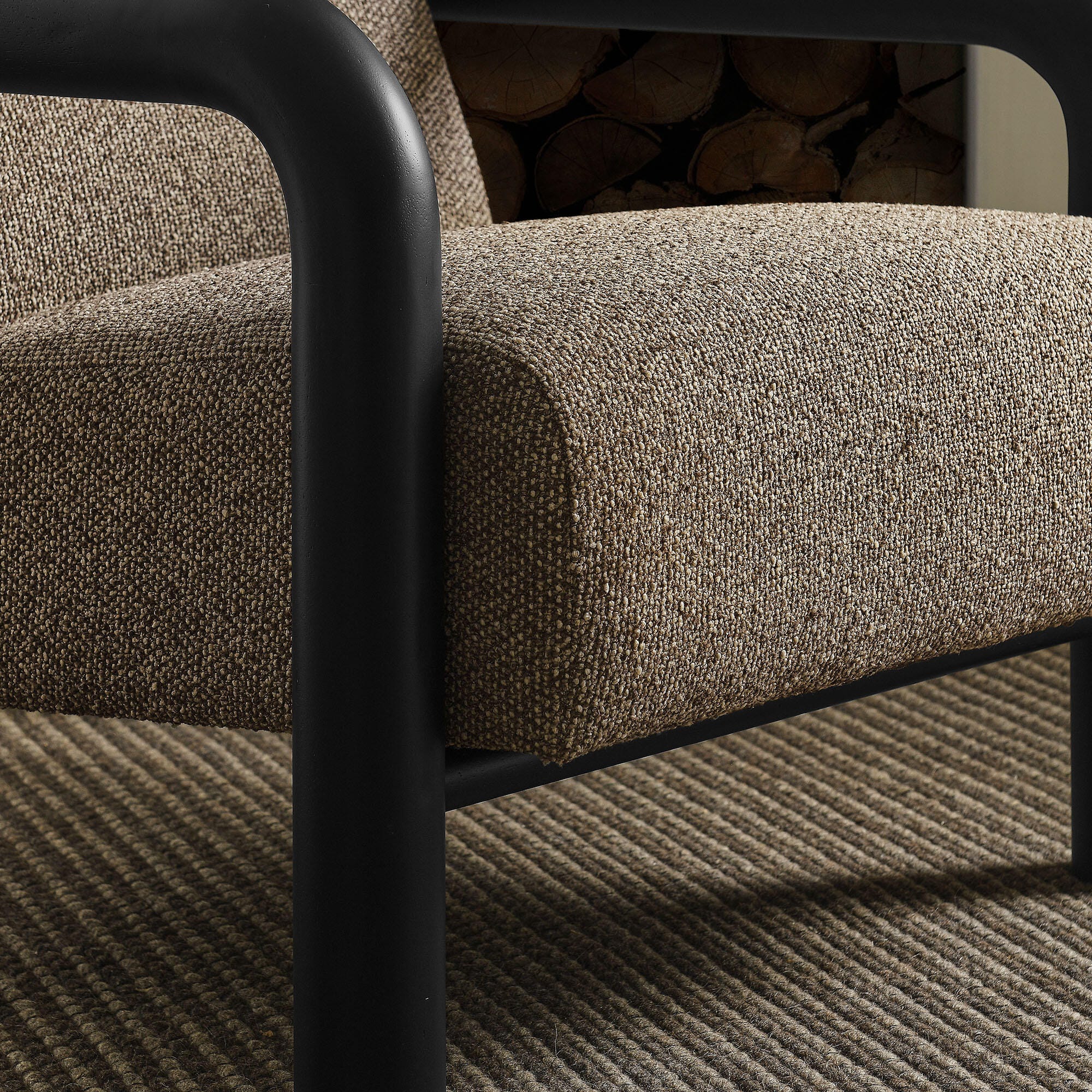 Modway Sereno Accent Chair, Earth Black, large