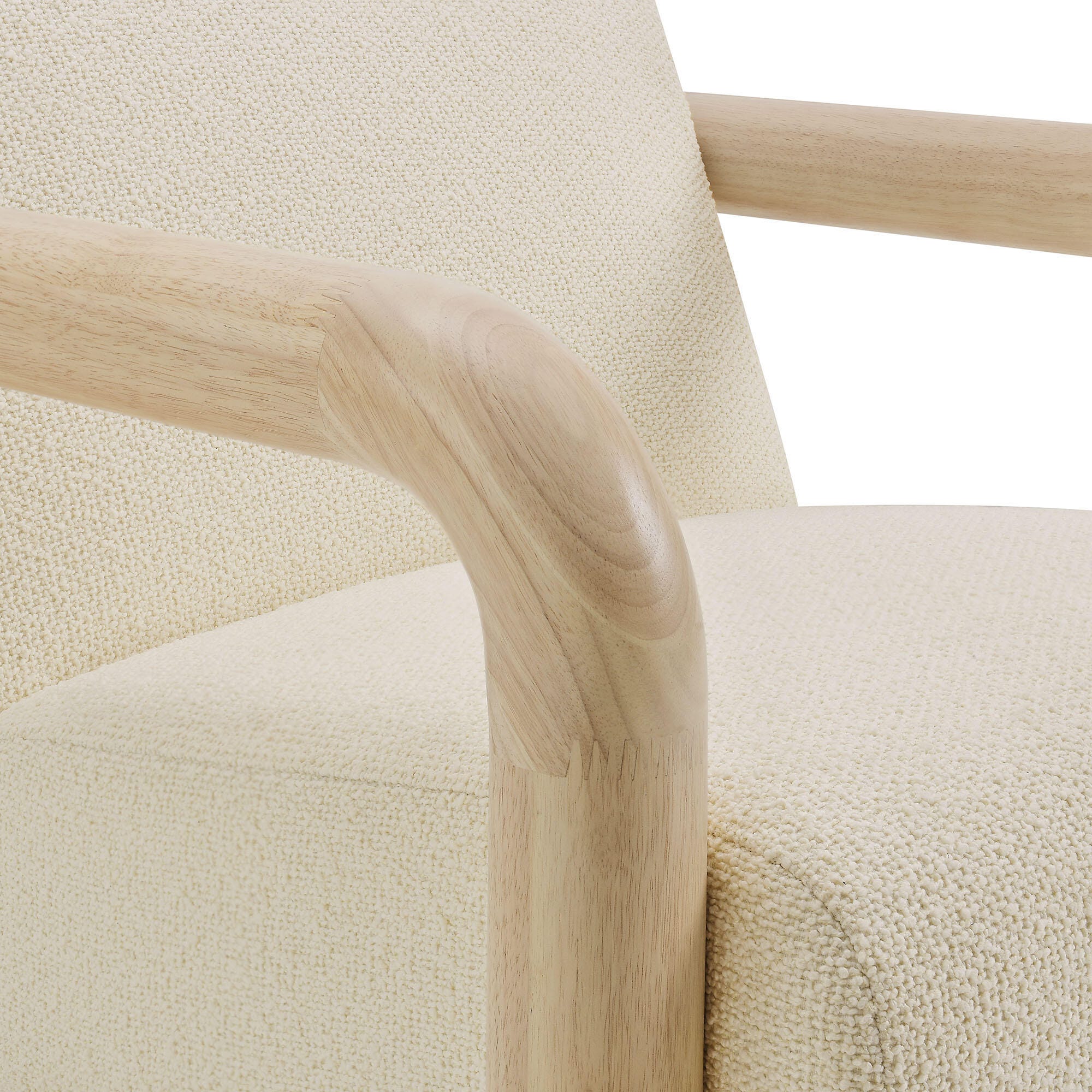 Modway Sereno Accent Chair, Cream/Oak, large