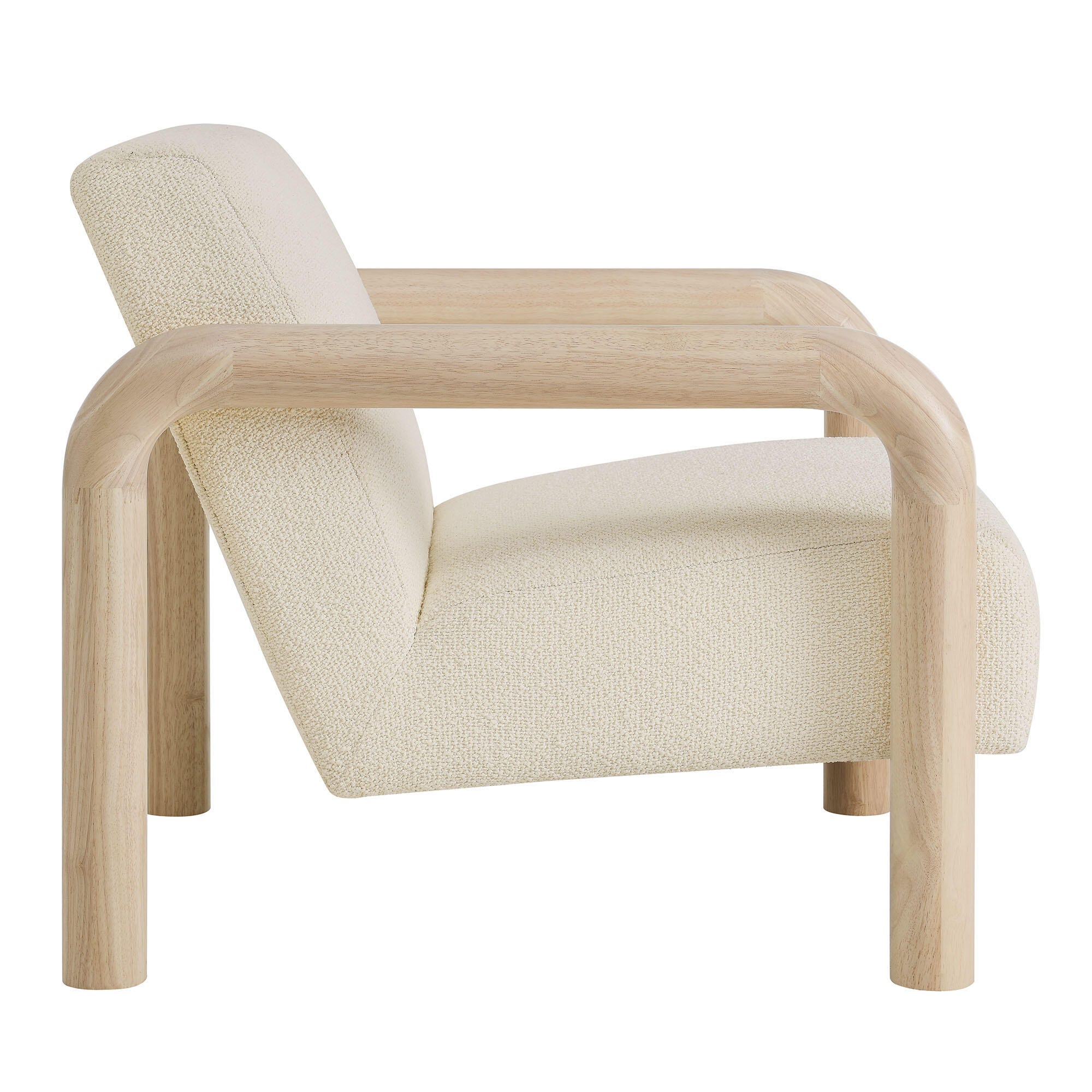 Modway Sereno Accent Chair, Cream/Oak, large