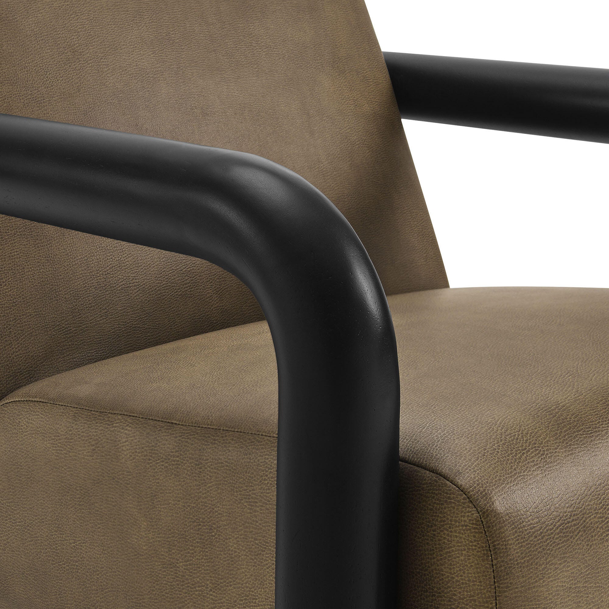 Modway Sereno Accent Chair, Mushroom/Black, large