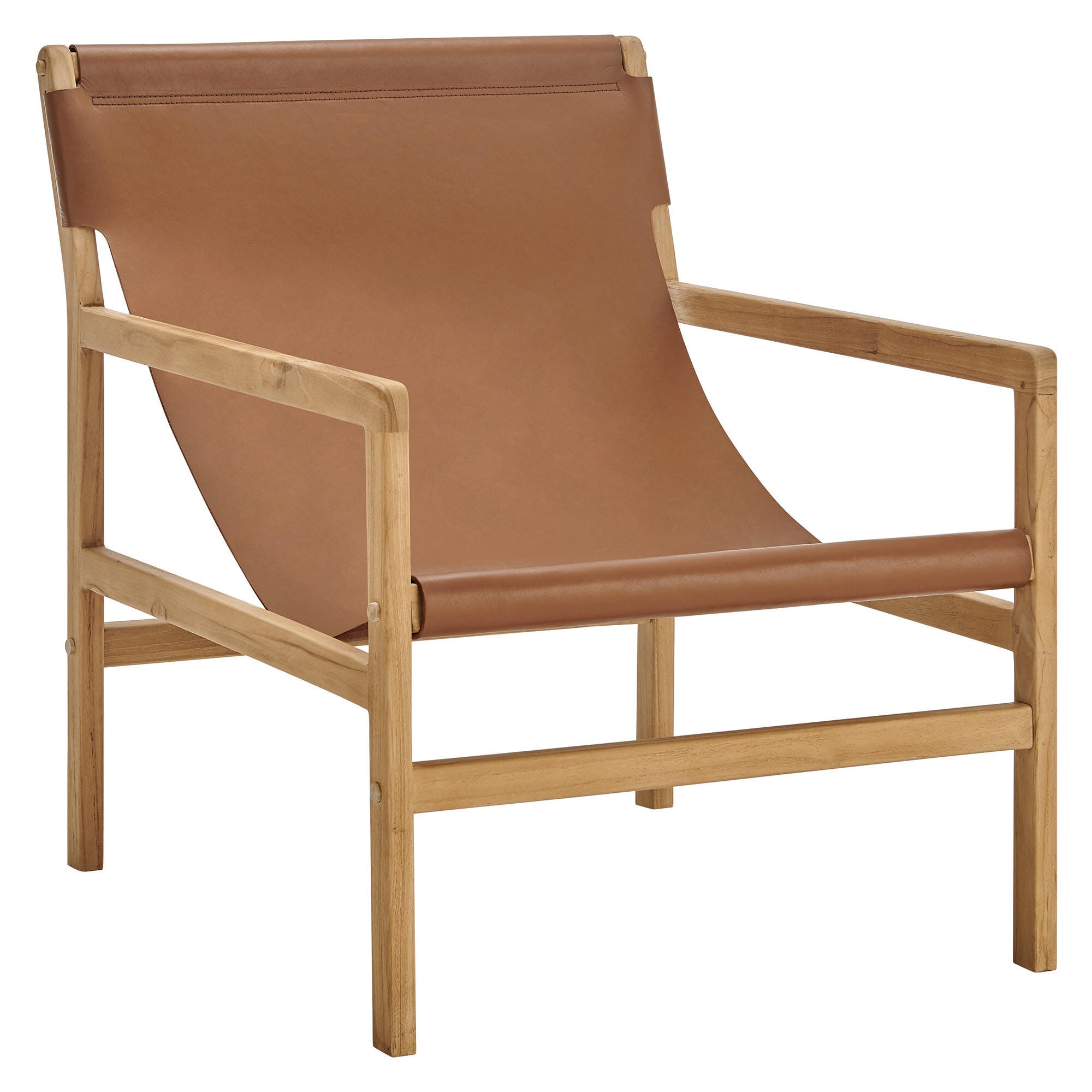 Modway Sonora Sling Accent Chair, Chestnut Tan, large
