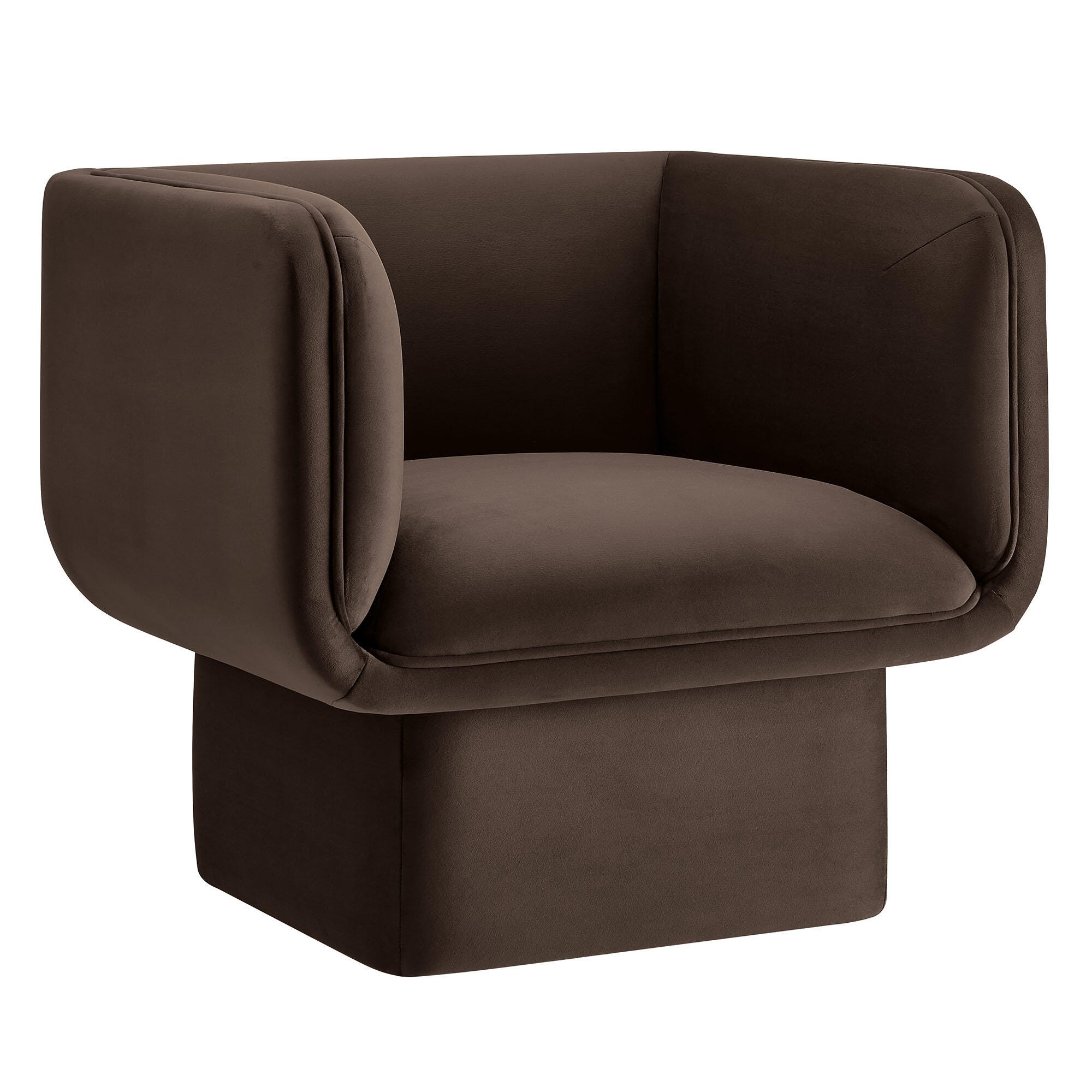 Modway Tate Accent Chair, Chocolate Brown, large
