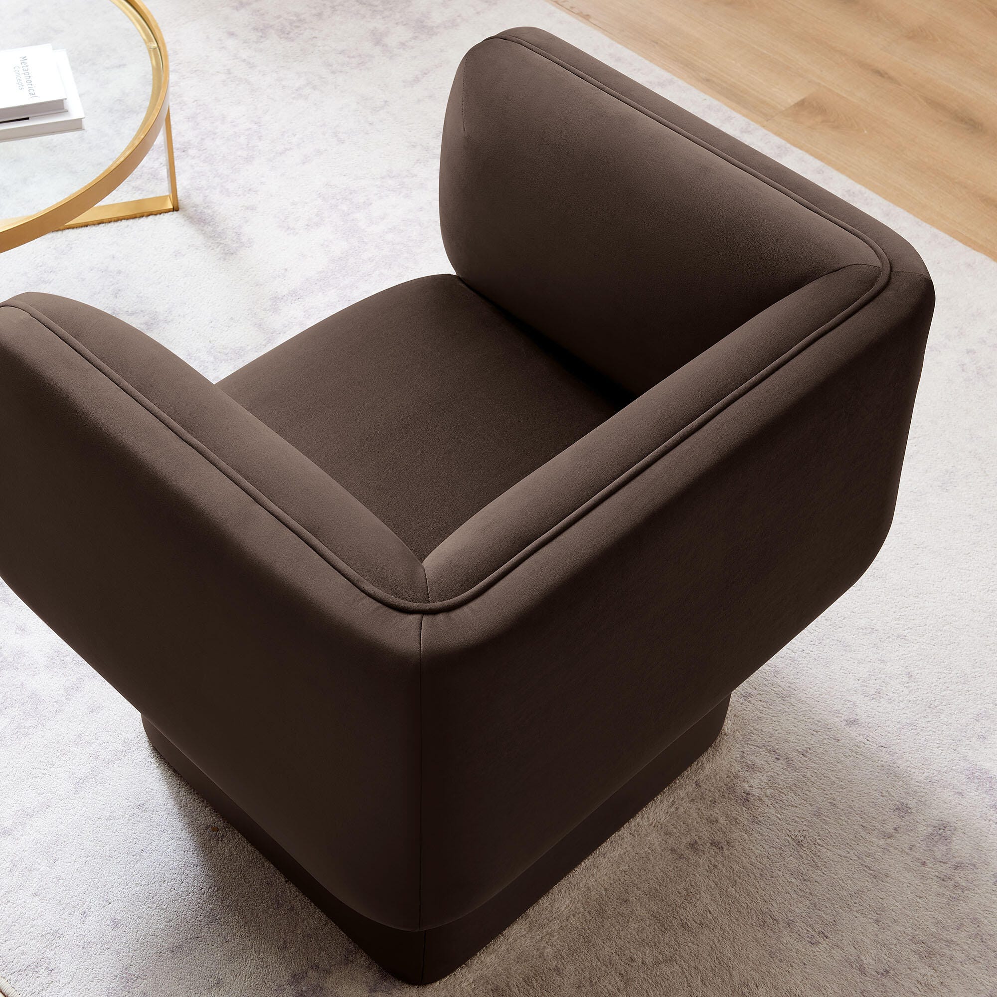 Modway Tate Accent Chair, Chocolate Brown, large