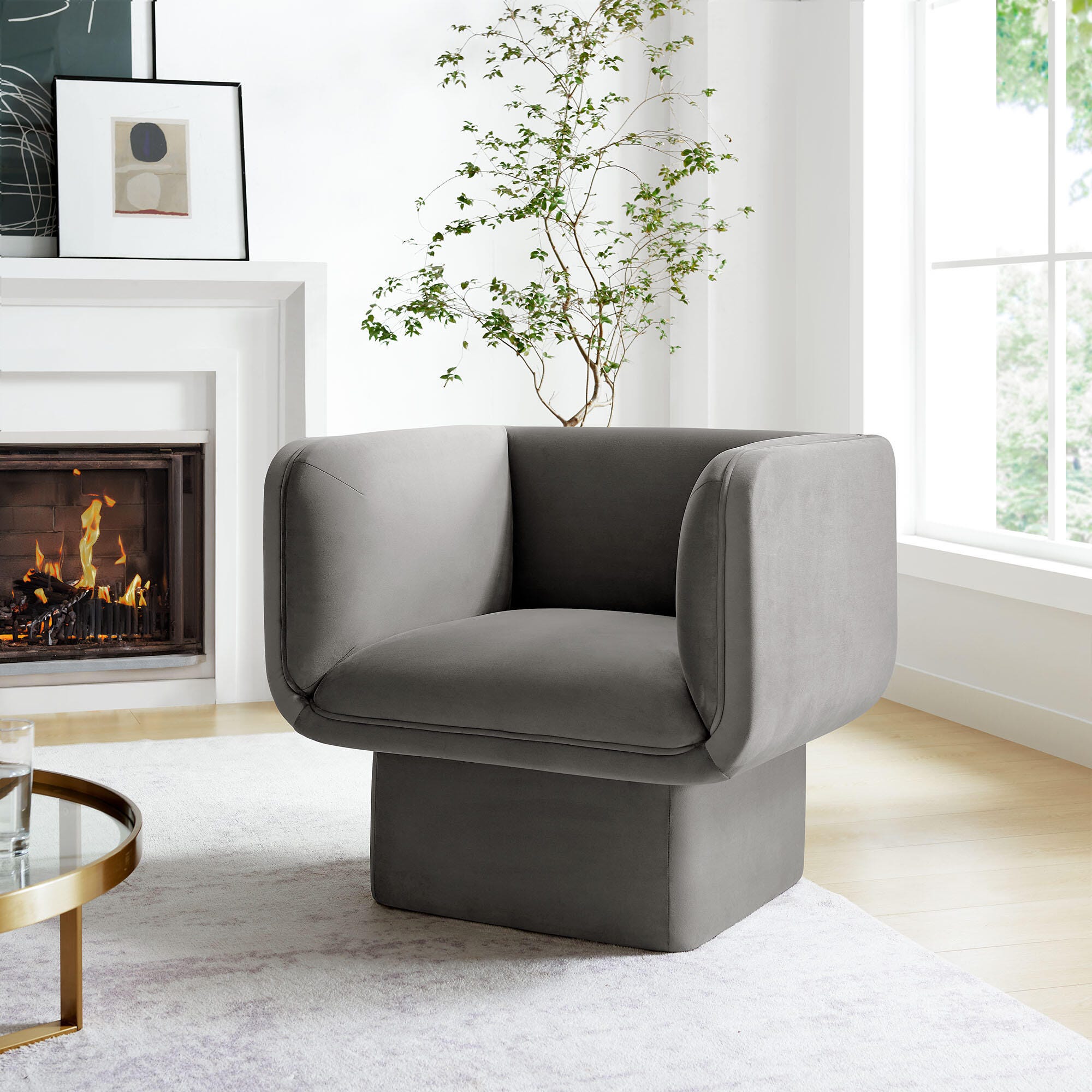 Modway Tate Accent Chair, Storm Gray, rollover