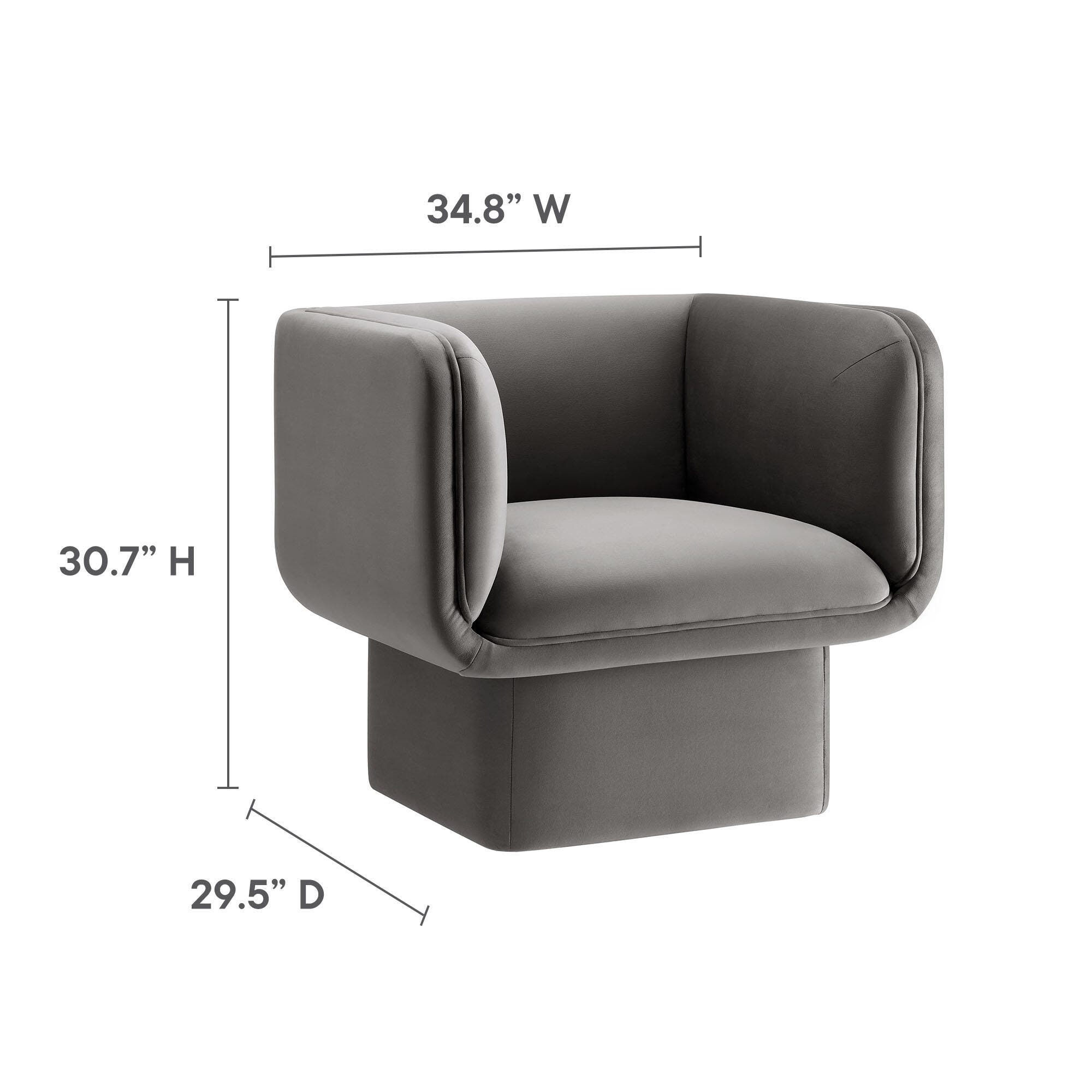 Modway Tate Accent Chair, Storm Gray, large