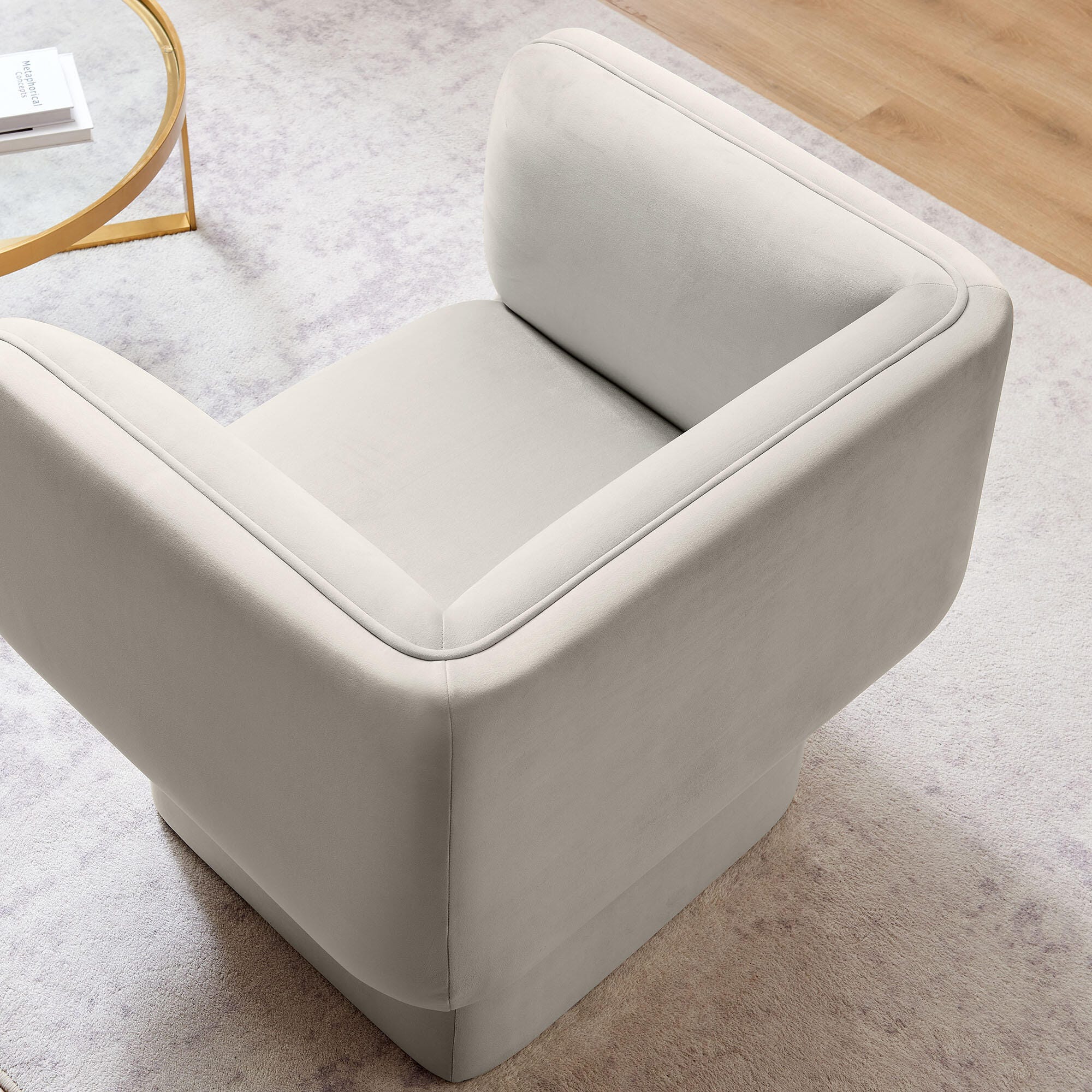 Modway Tate Accent Chair, Almond, large