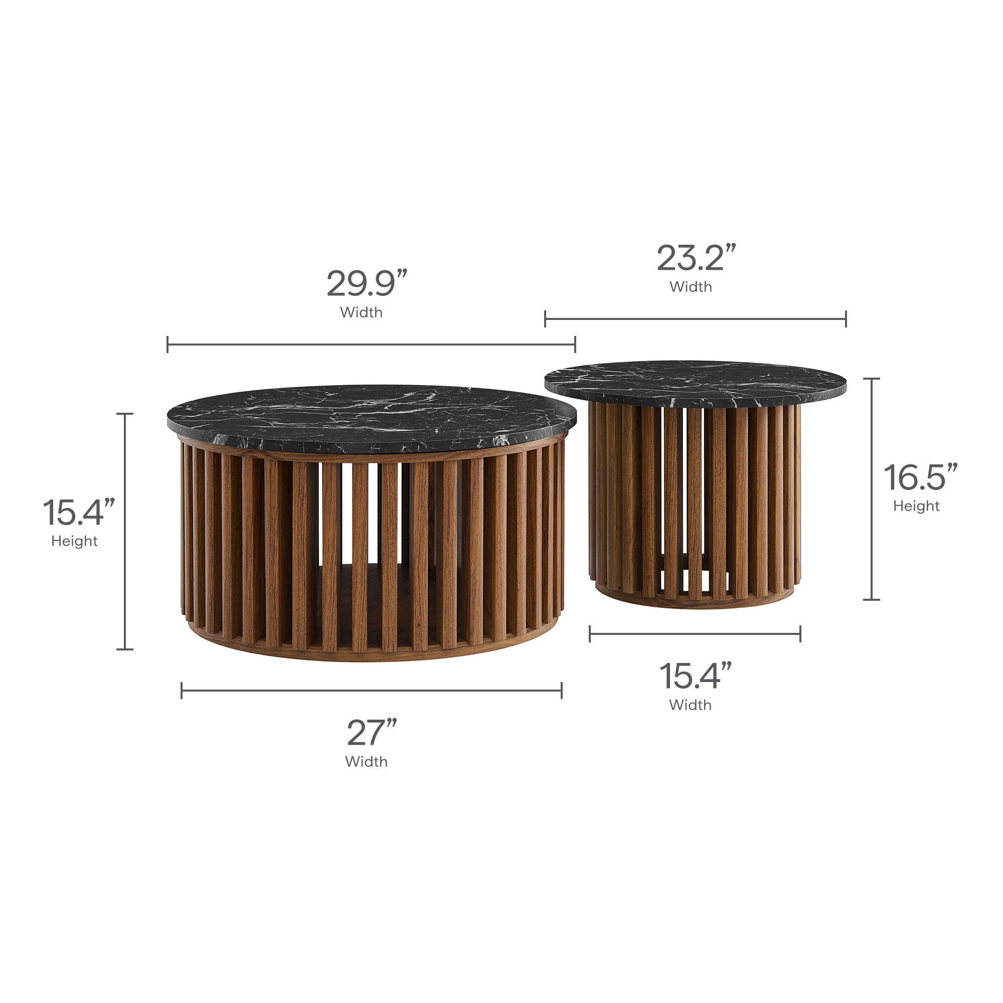 Modway Fortitude Nesting Coffee Table (Set of 2), , large