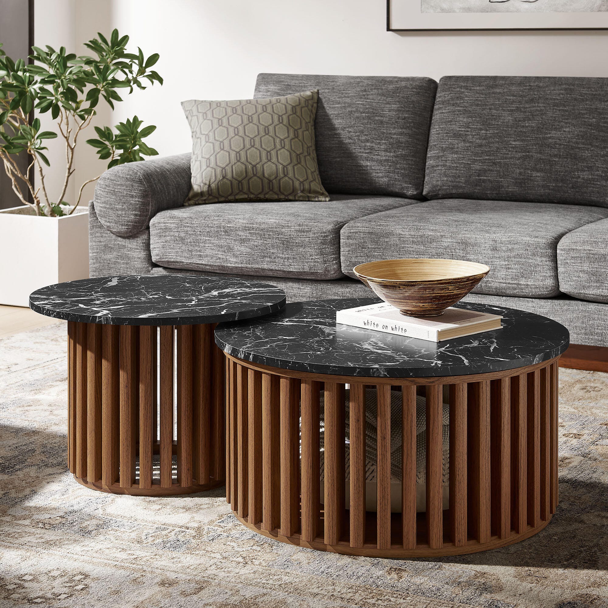 Modway Fortitude Nesting Coffee Table (Set of 2), , large
