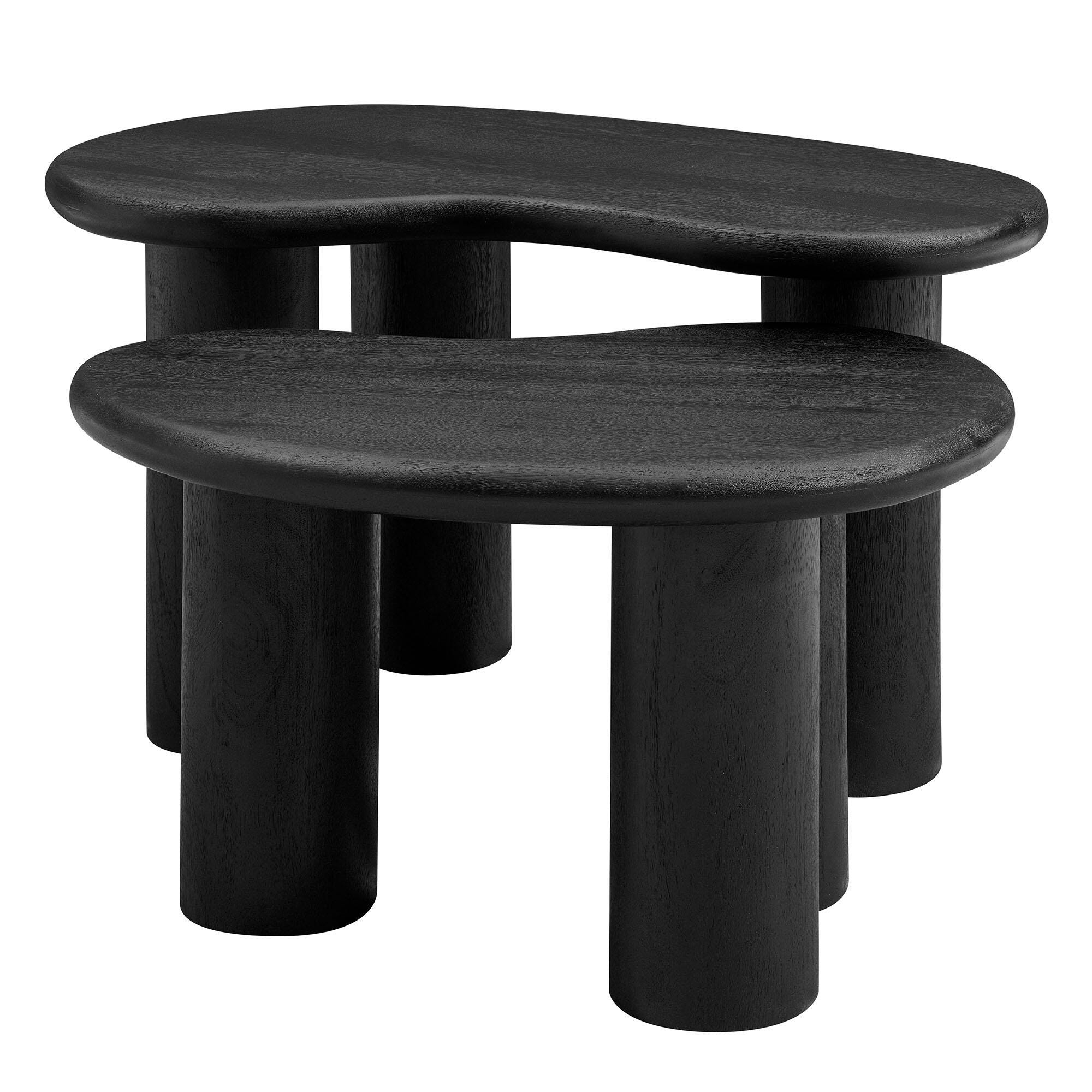 Modway Hackney Nesting Coffee Table (Set of 2), Black, large