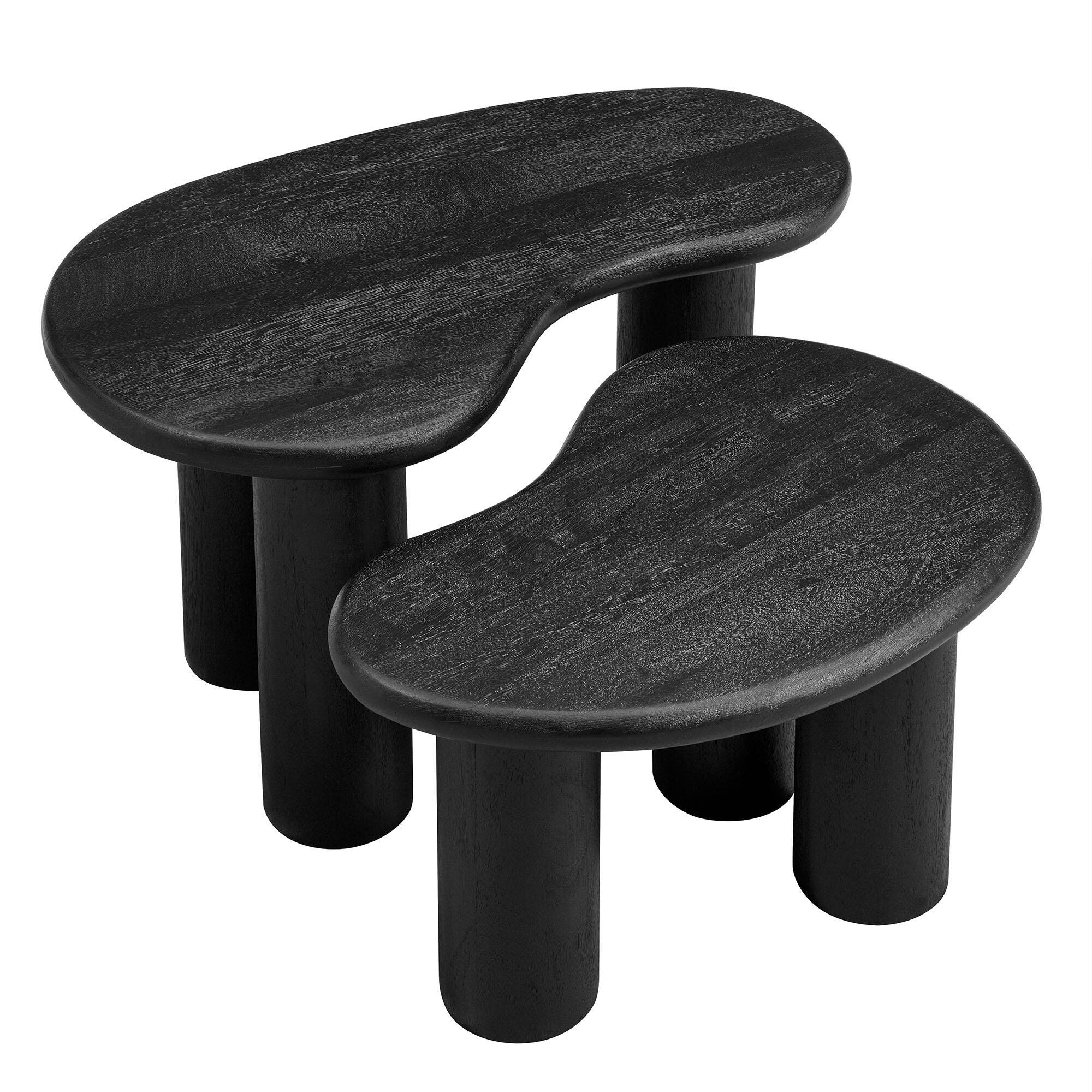 Modway Hackney Nesting Coffee Table (Set of 2), Black, large