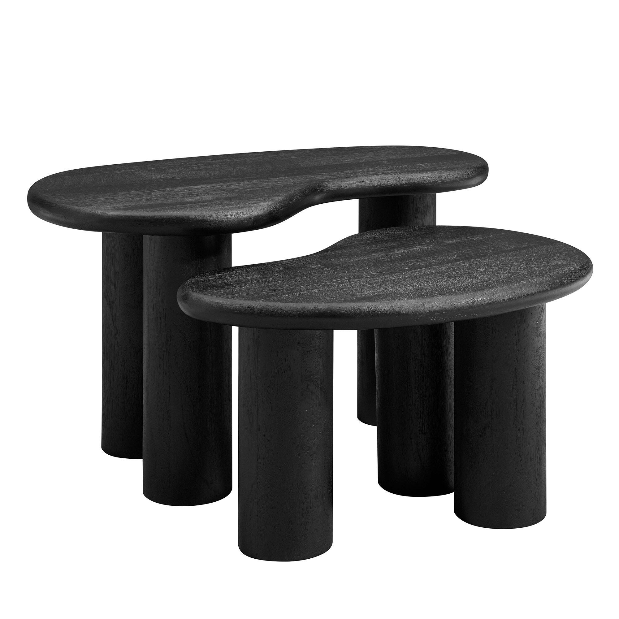 Modway Hackney Nesting Coffee Table (Set of 2), Black, large