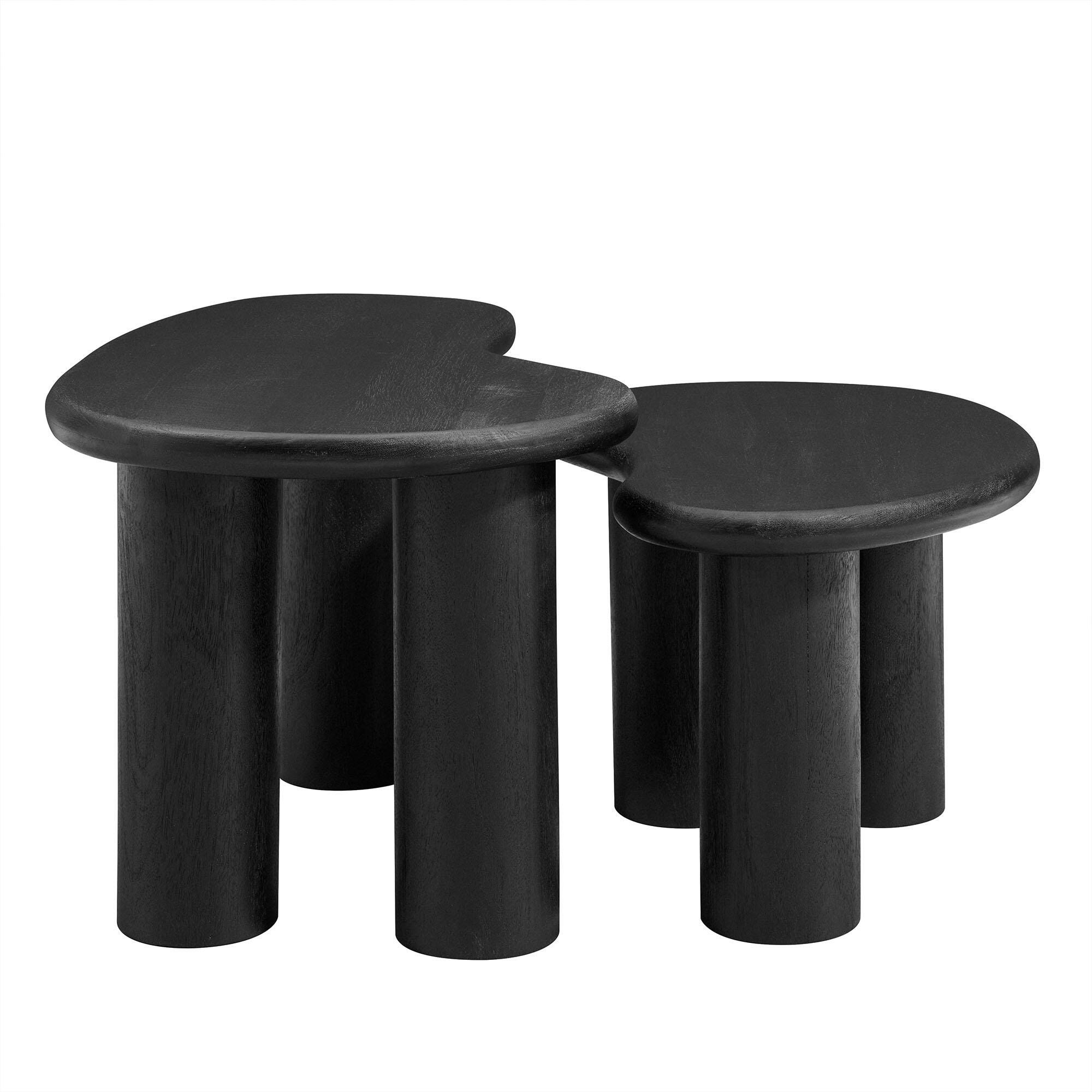 Modway Hackney Nesting Coffee Table (Set of 2), Black, large