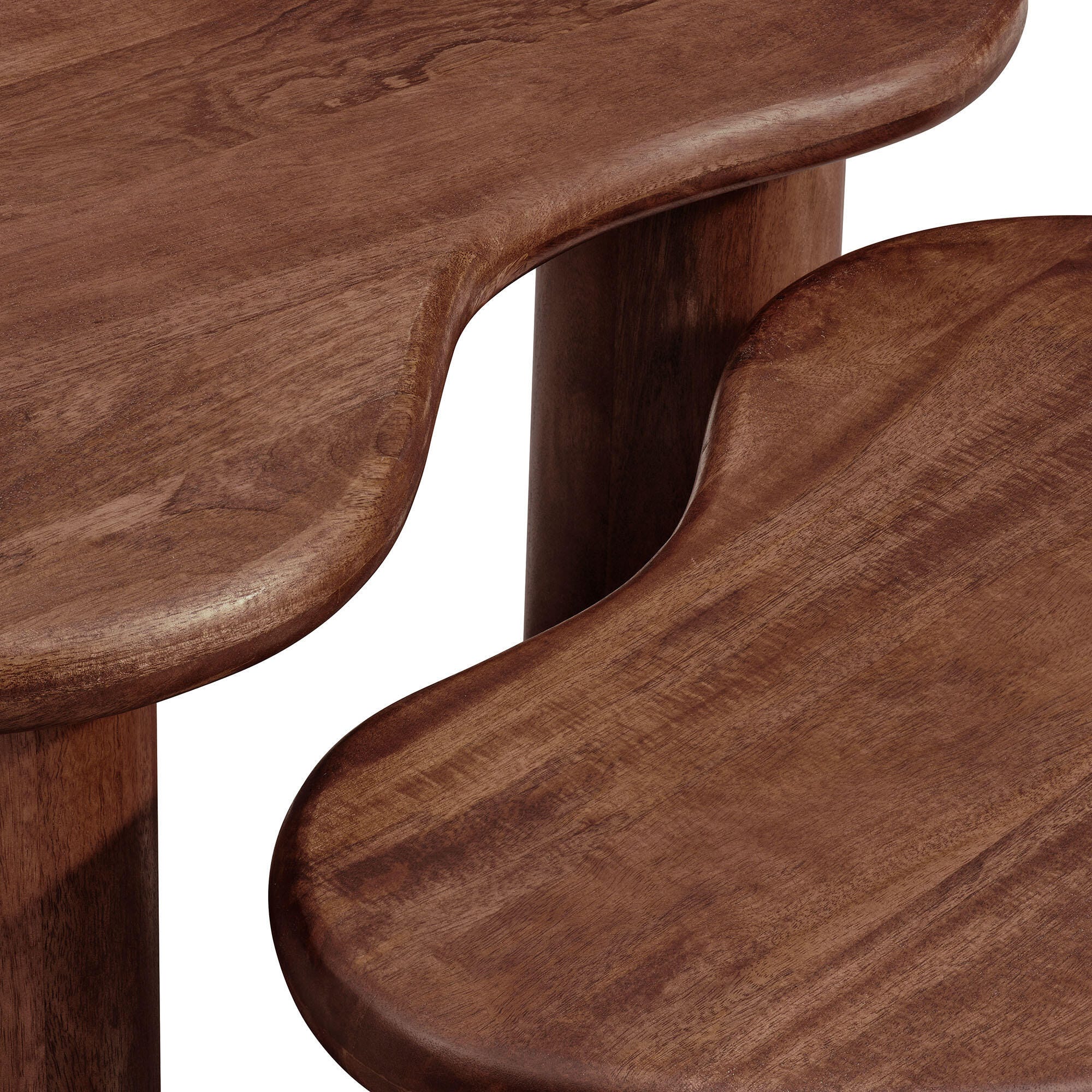 Modway Hackney Nesting Coffee Table (Set of 2), Walnut, large