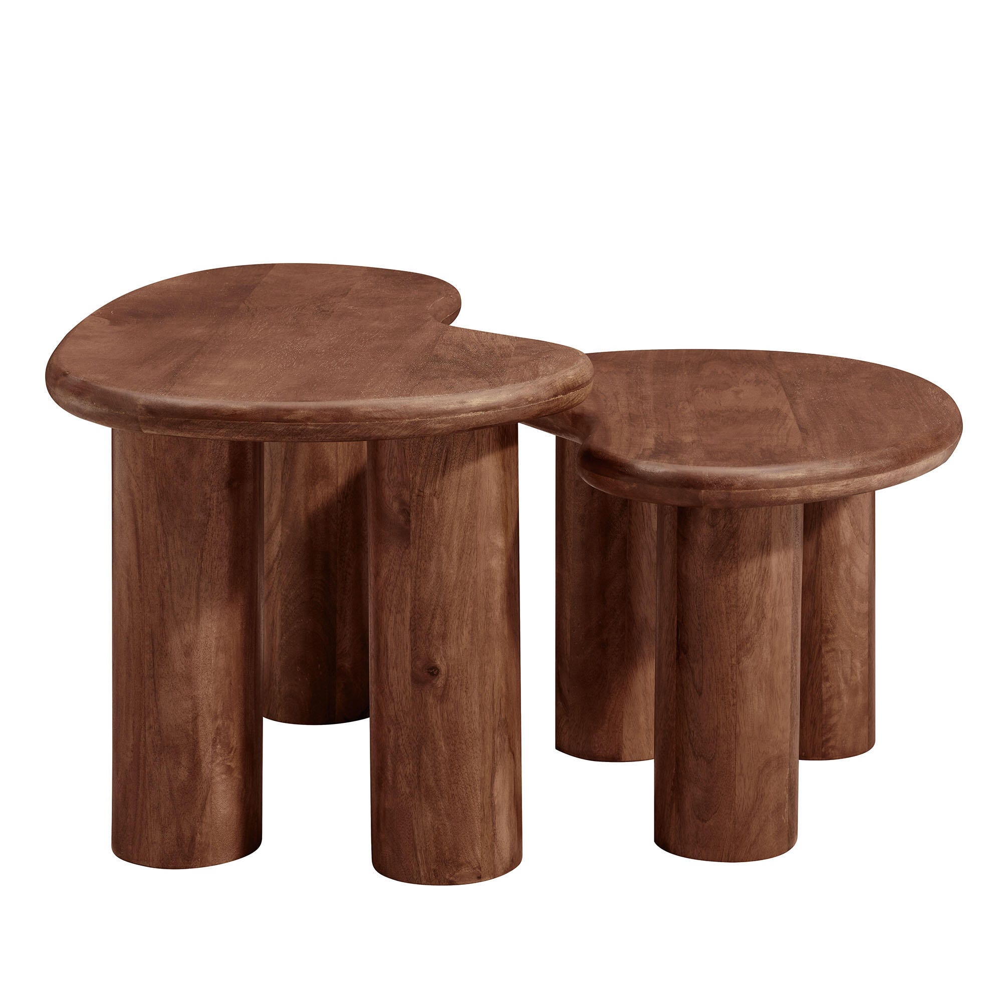 Modway Hackney Nesting Coffee Table (Set of 2), Walnut, large