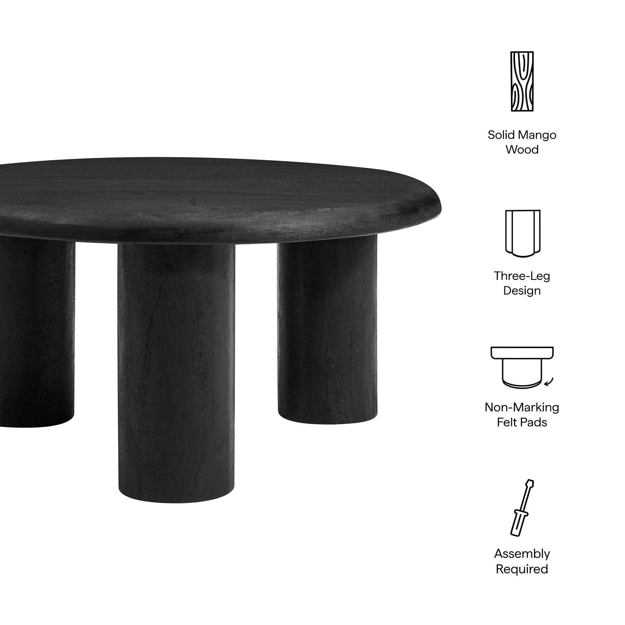Modway Mavina Coffee Table, Black, large