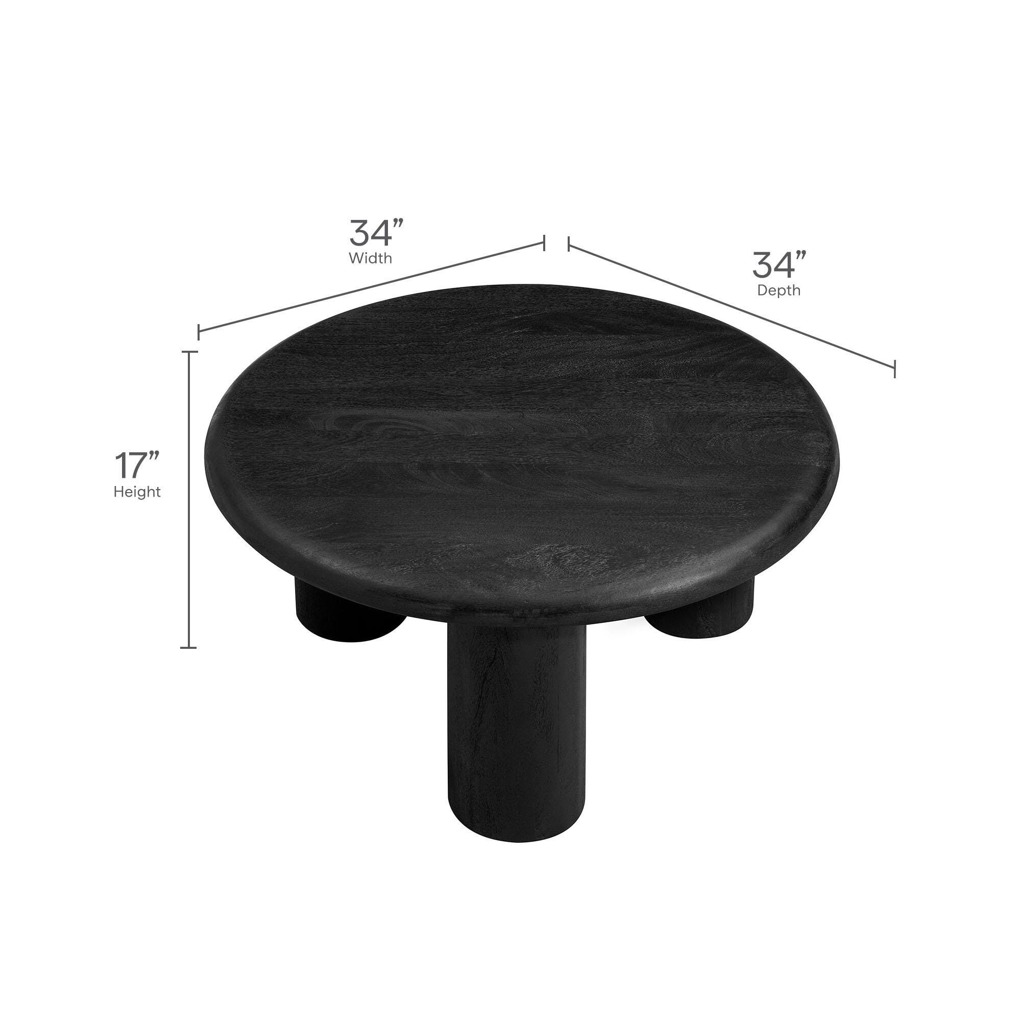 Modway Mavina Coffee Table, Black, large