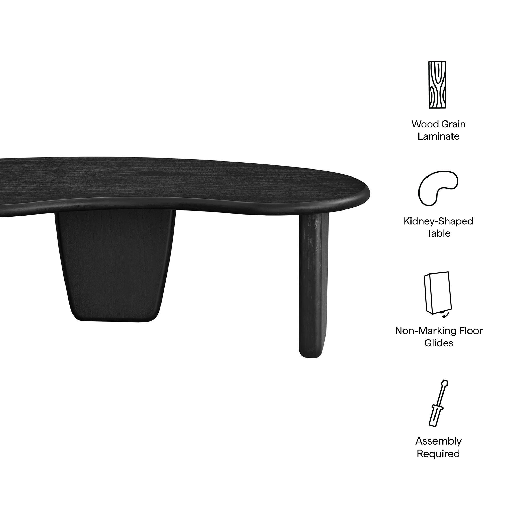 Modway Vetra Coffee Table, Black, large