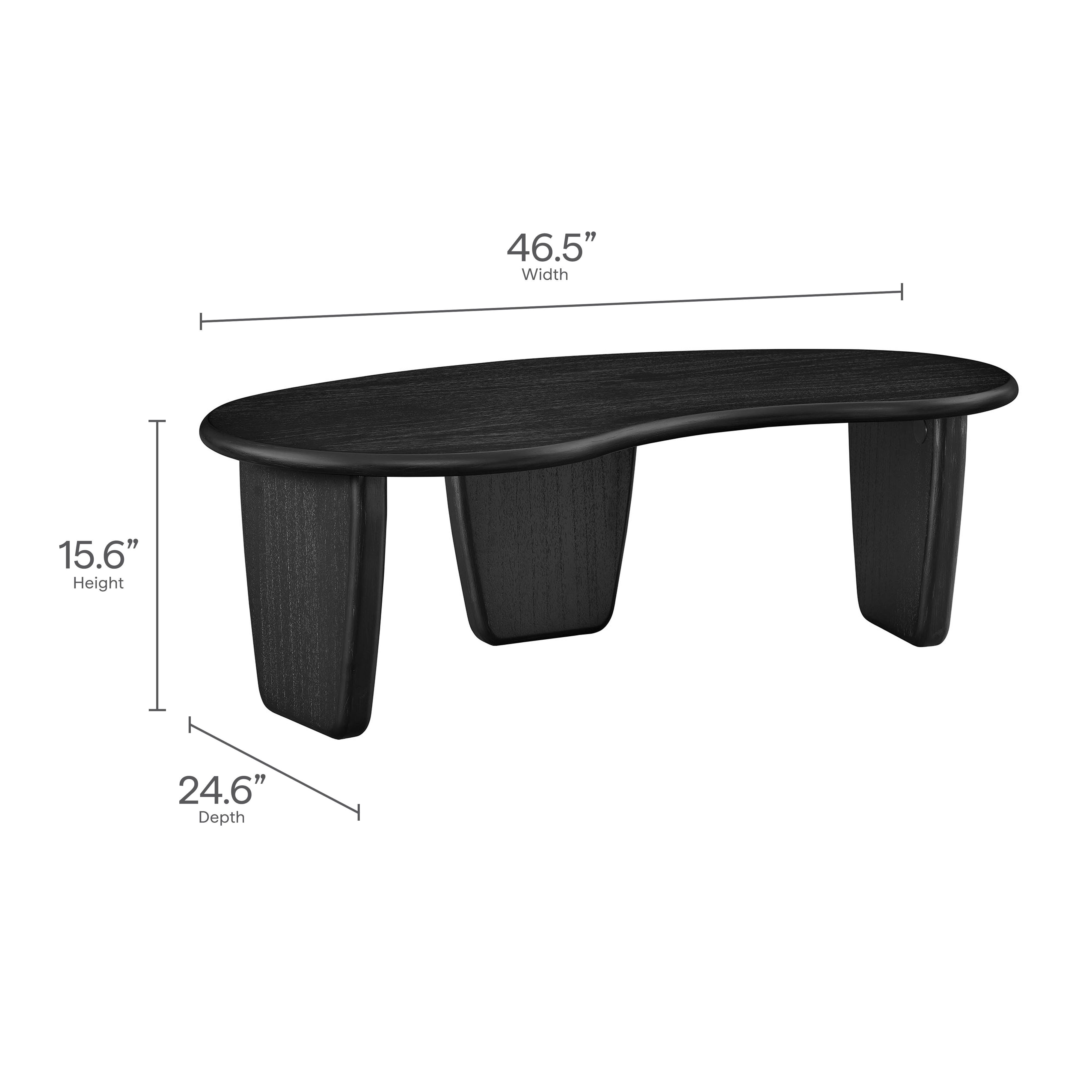 Modway Vetra Coffee Table, Black, large