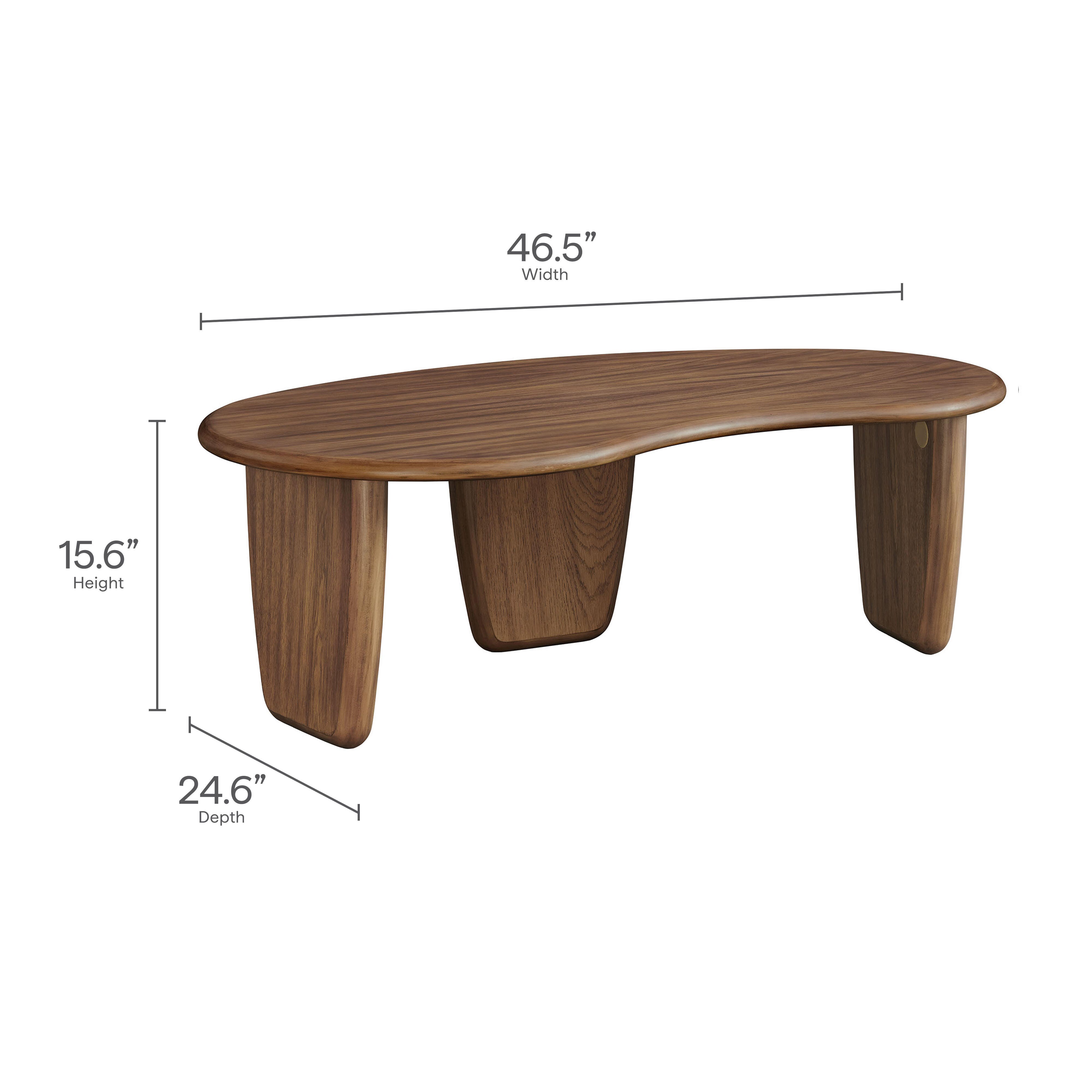 Modway Vetra Coffee Table, Walnut, large