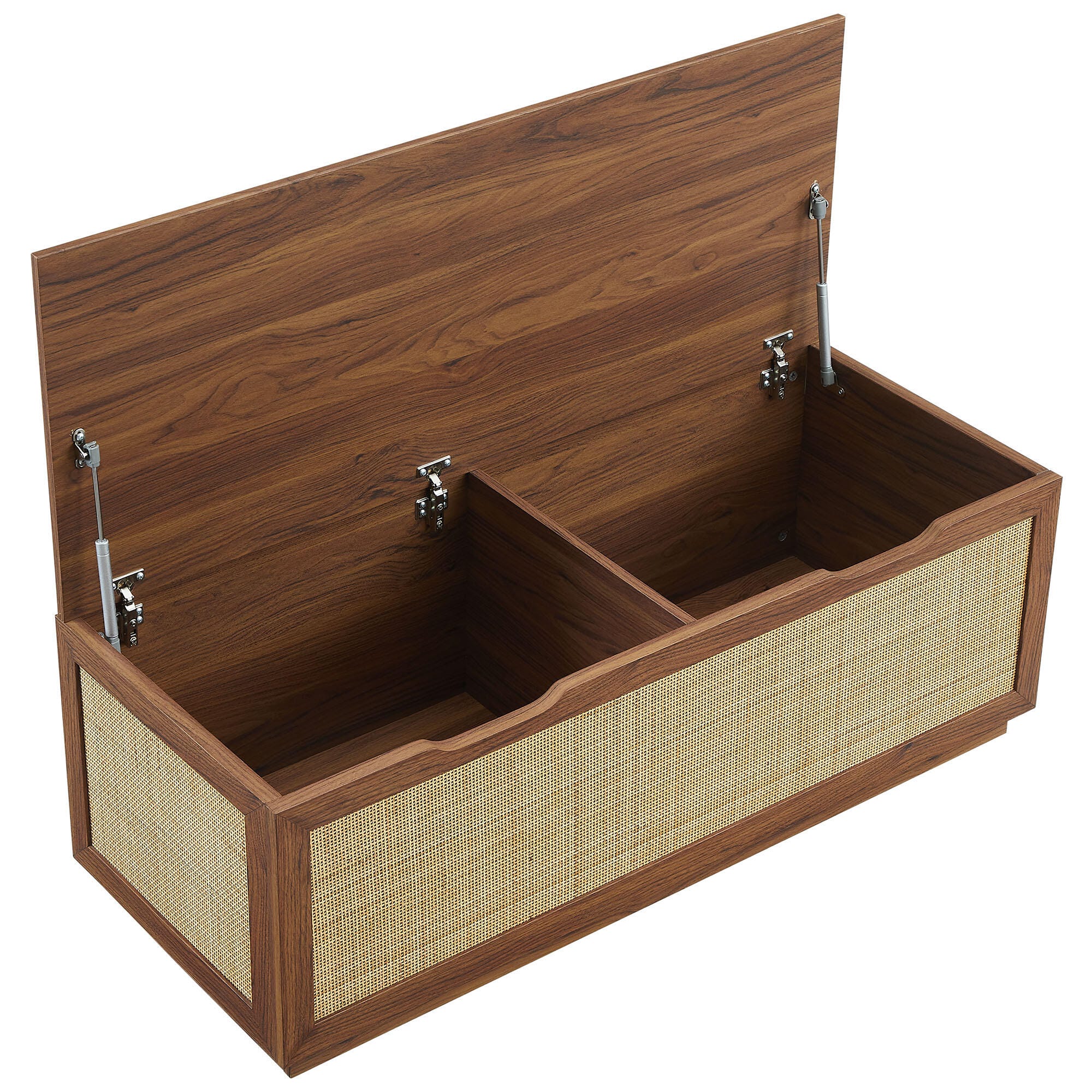 Modway Soma Storage Bench, Walnut, large