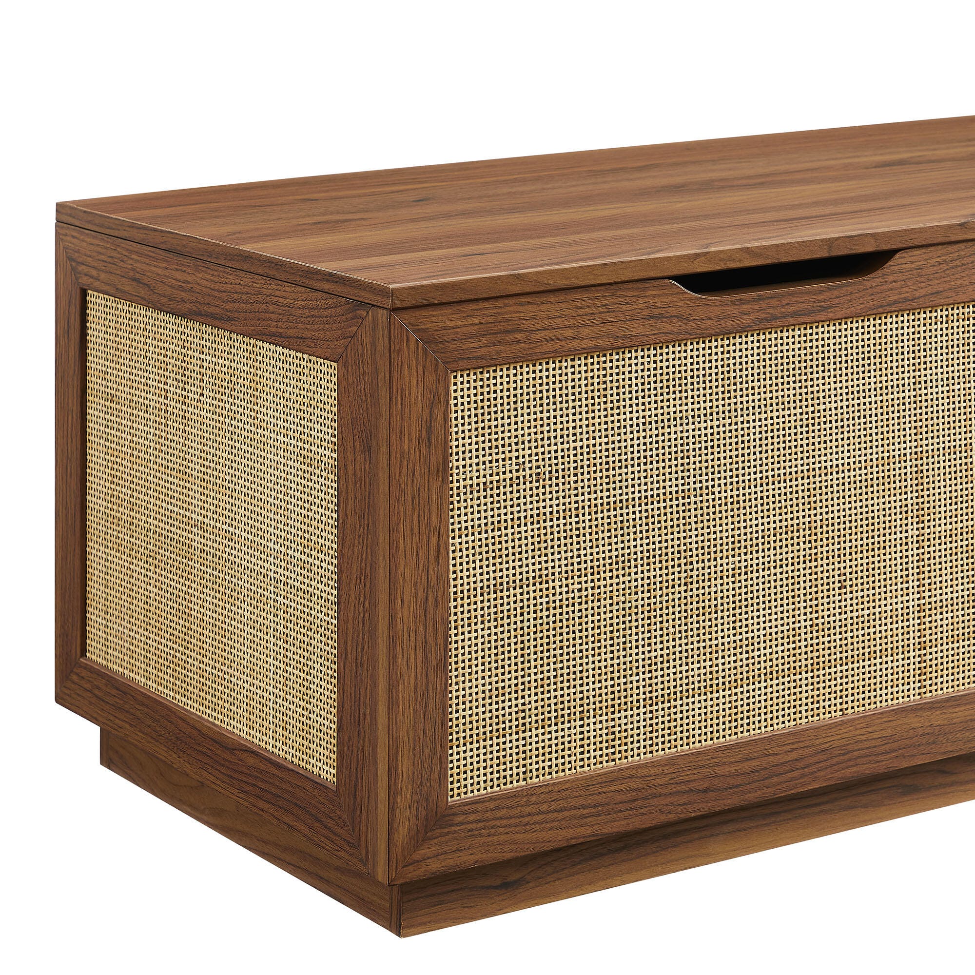Modway Soma Storage Bench, Walnut, large