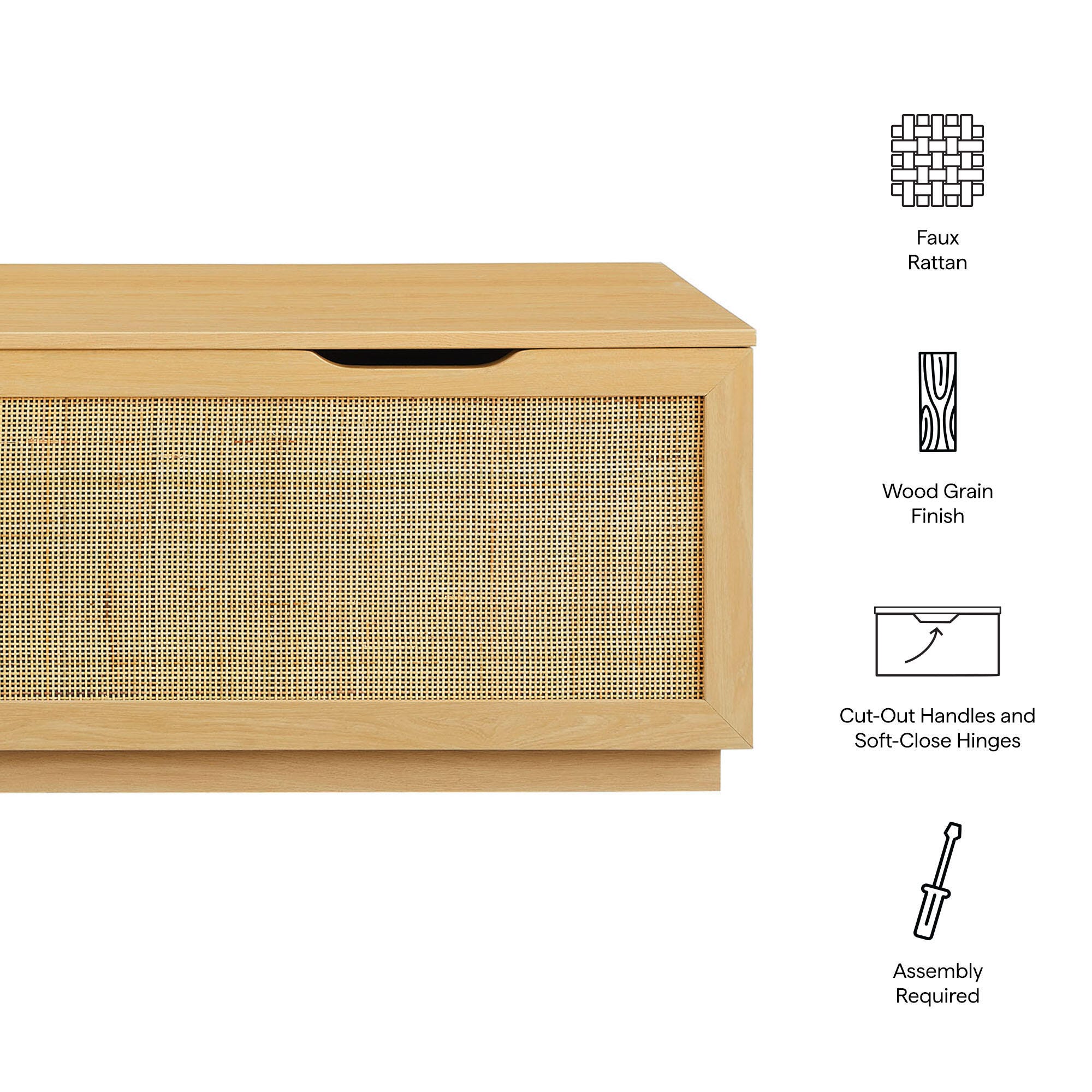 Modway Soma Storage Bench, Oak, large
