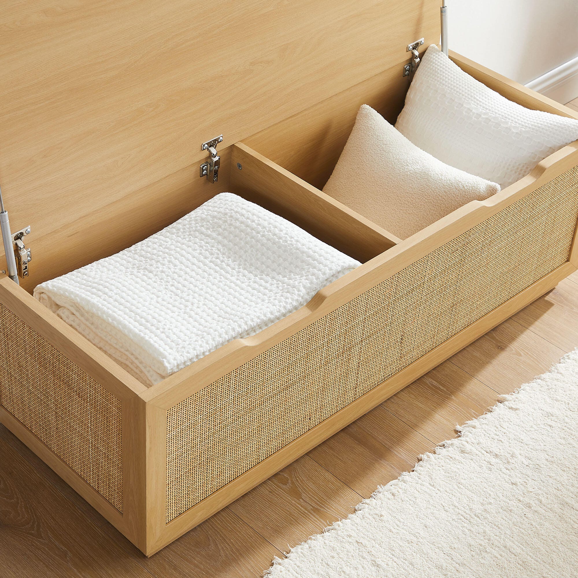 Modway Soma Storage Bench, Oak, large