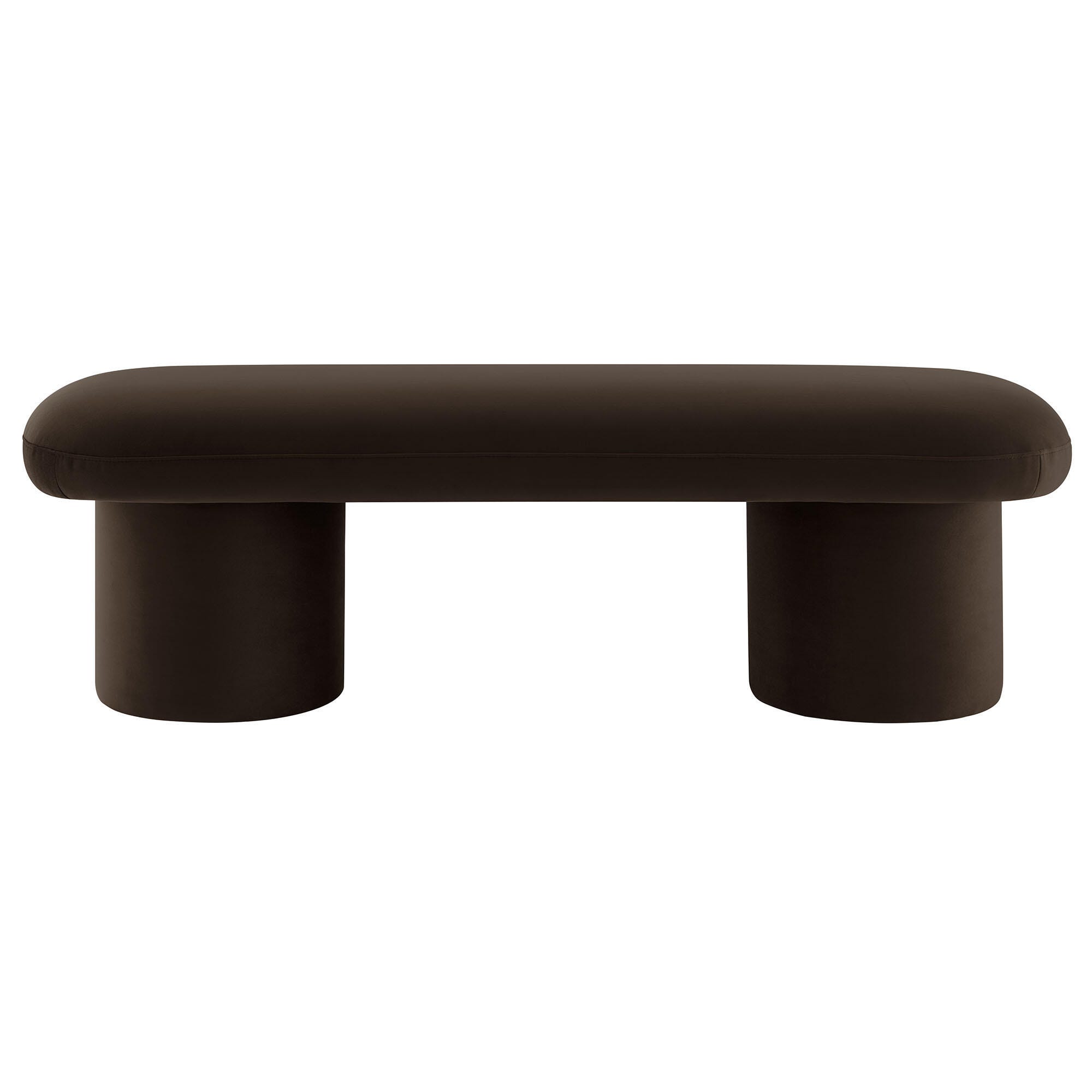 Modway Orla Bench, Chocolate Brown, large