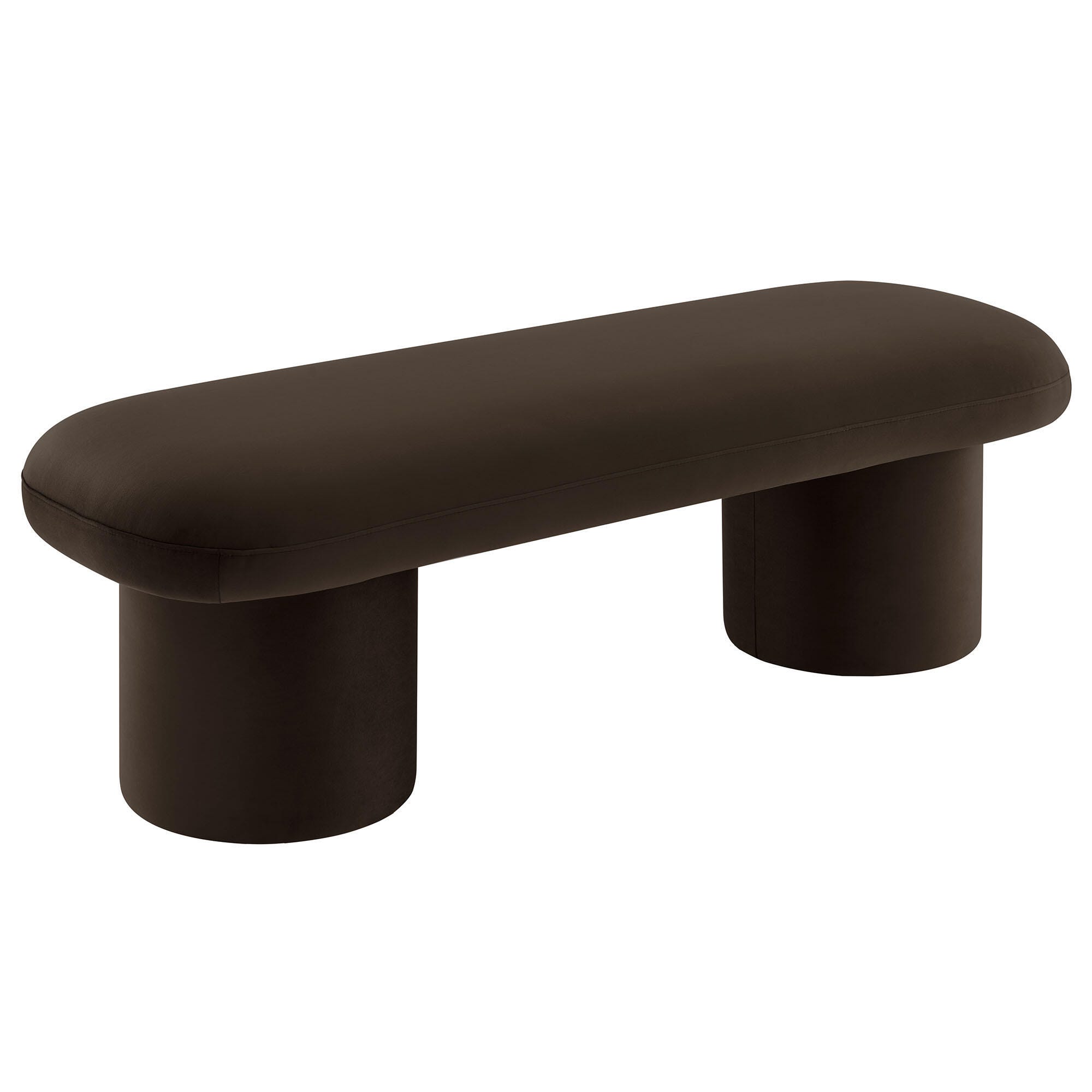 Modway Orla Bench, Chocolate Brown, large
