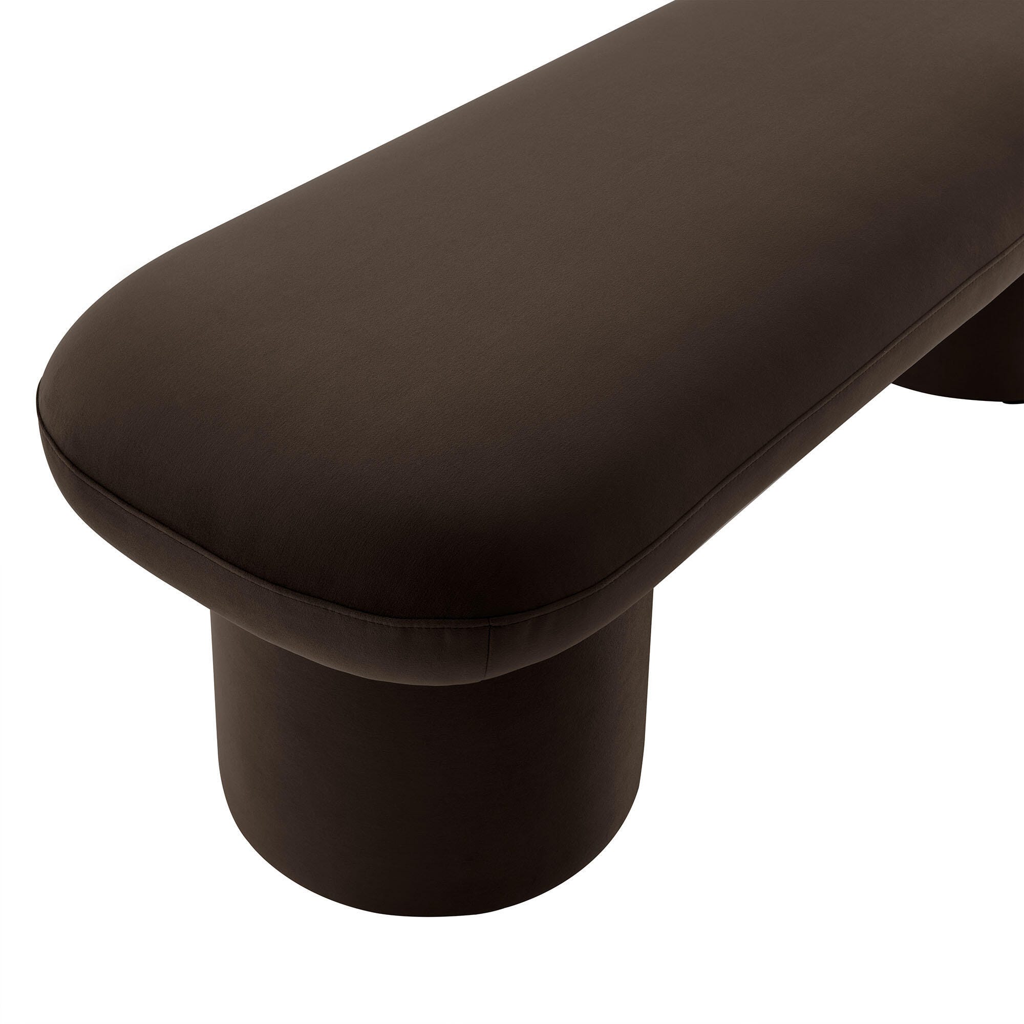 Modway Orla Bench, Chocolate Brown, large