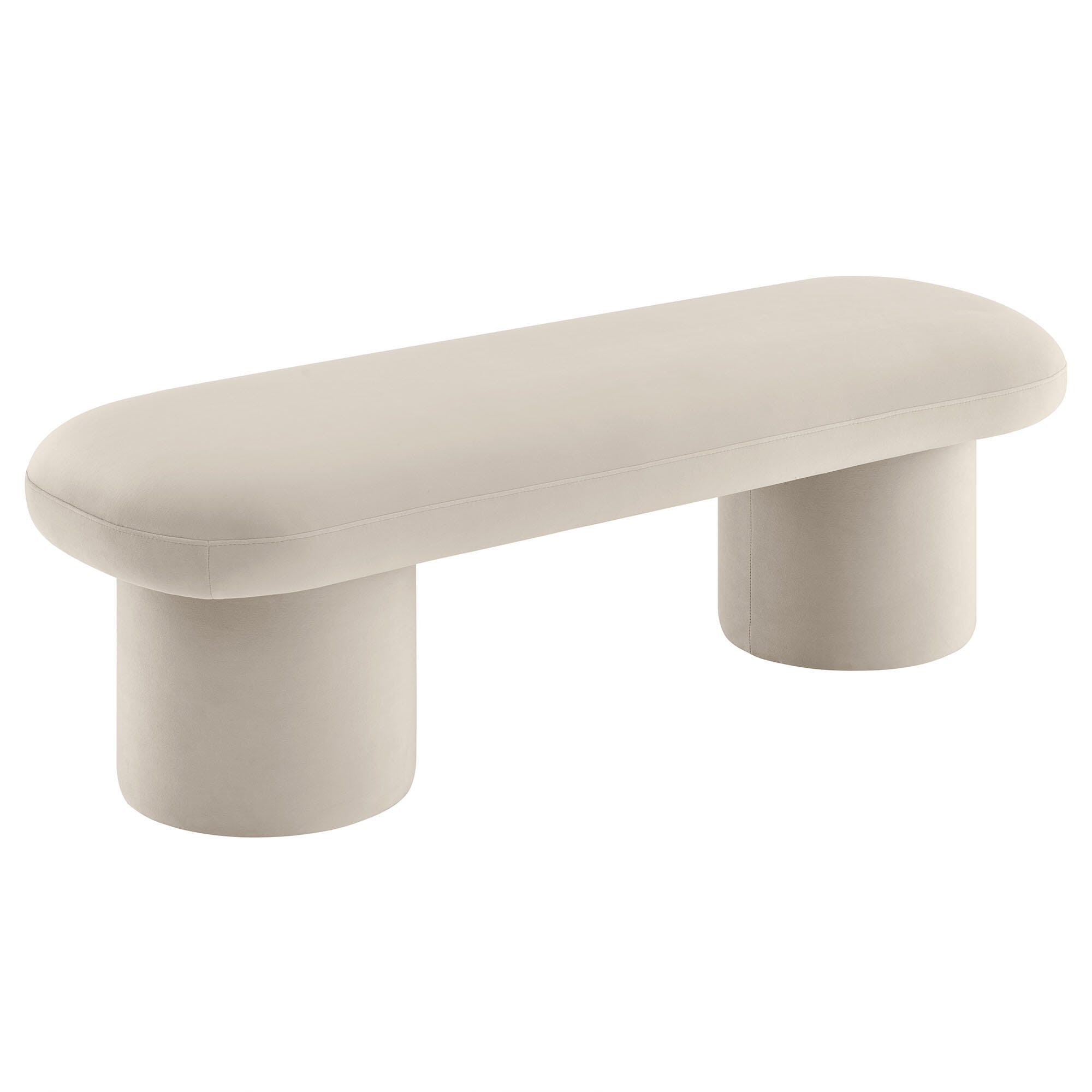 Modway Orla Bench, Almond, large