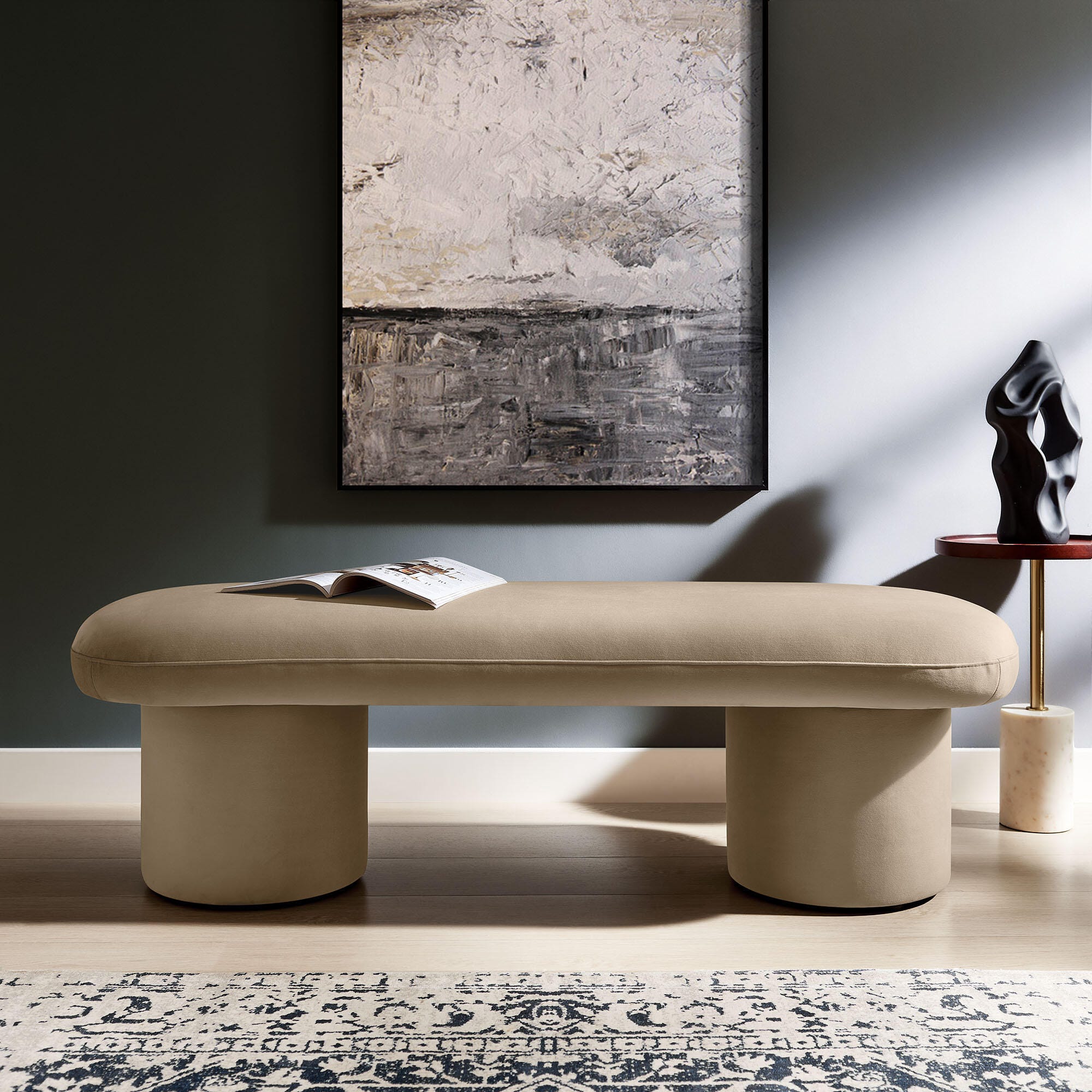 Modway Orla Bench, Taupe, large