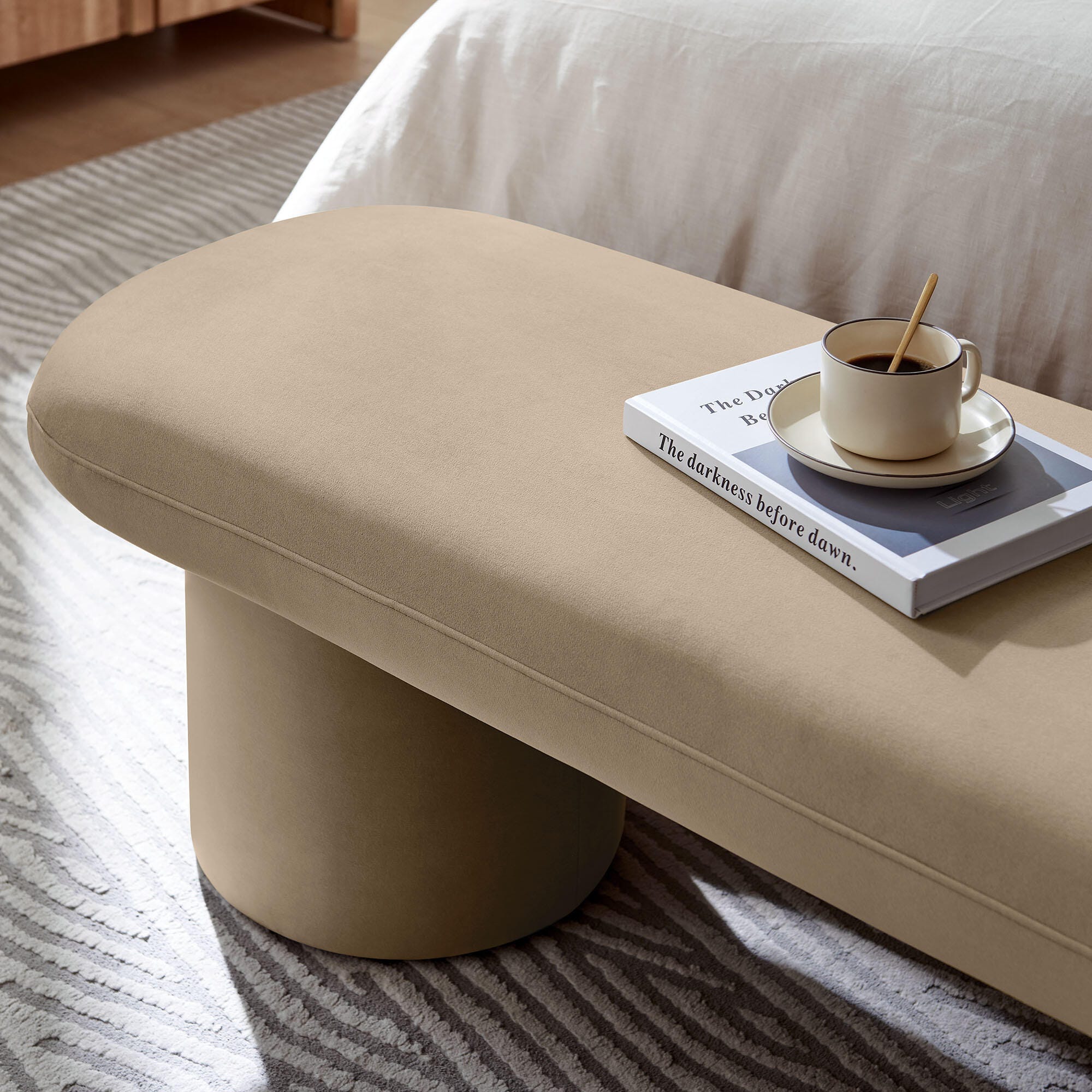 Modway Orla Bench, Taupe, large