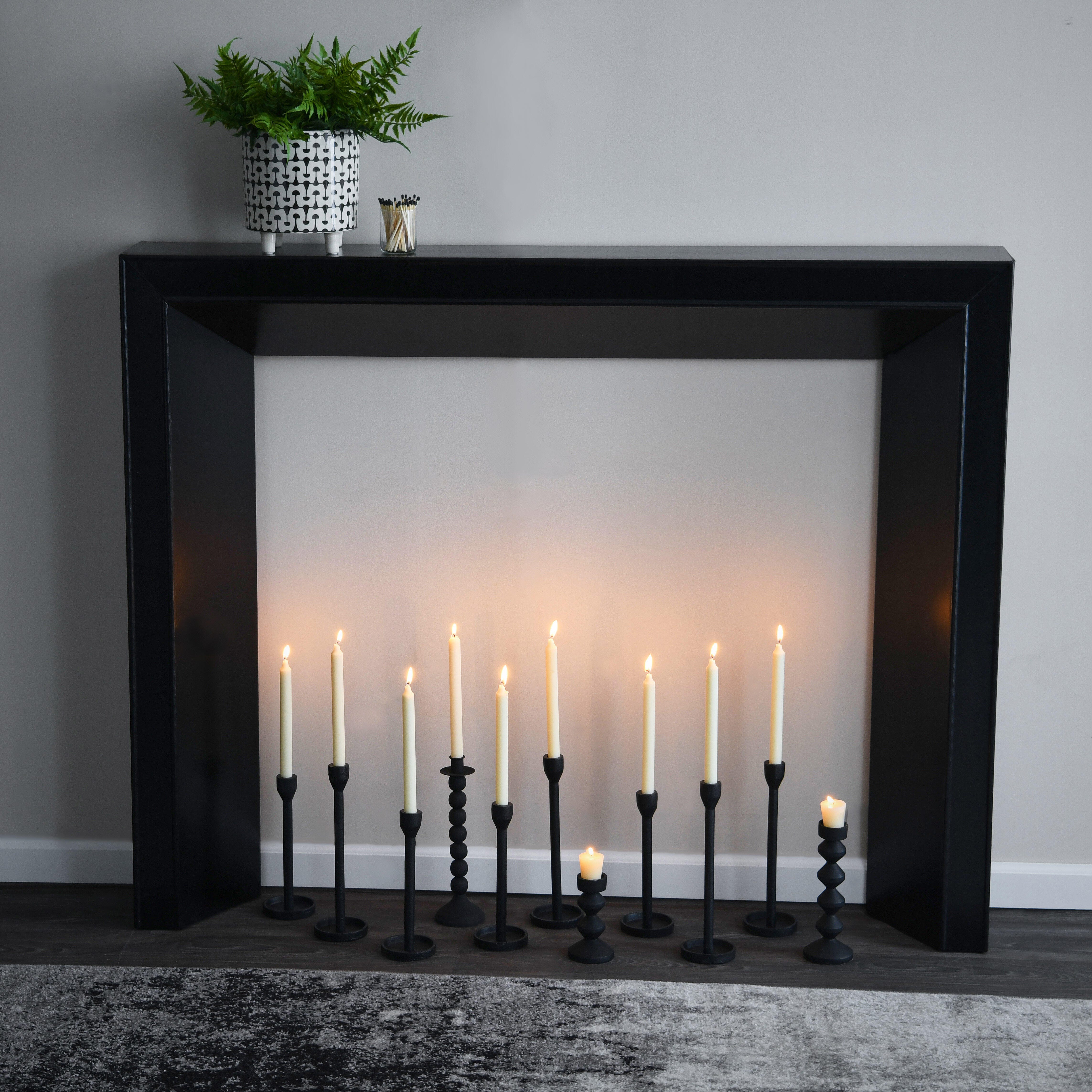 Storied Home 60" Decorative Fireplace Mantel, Black, large